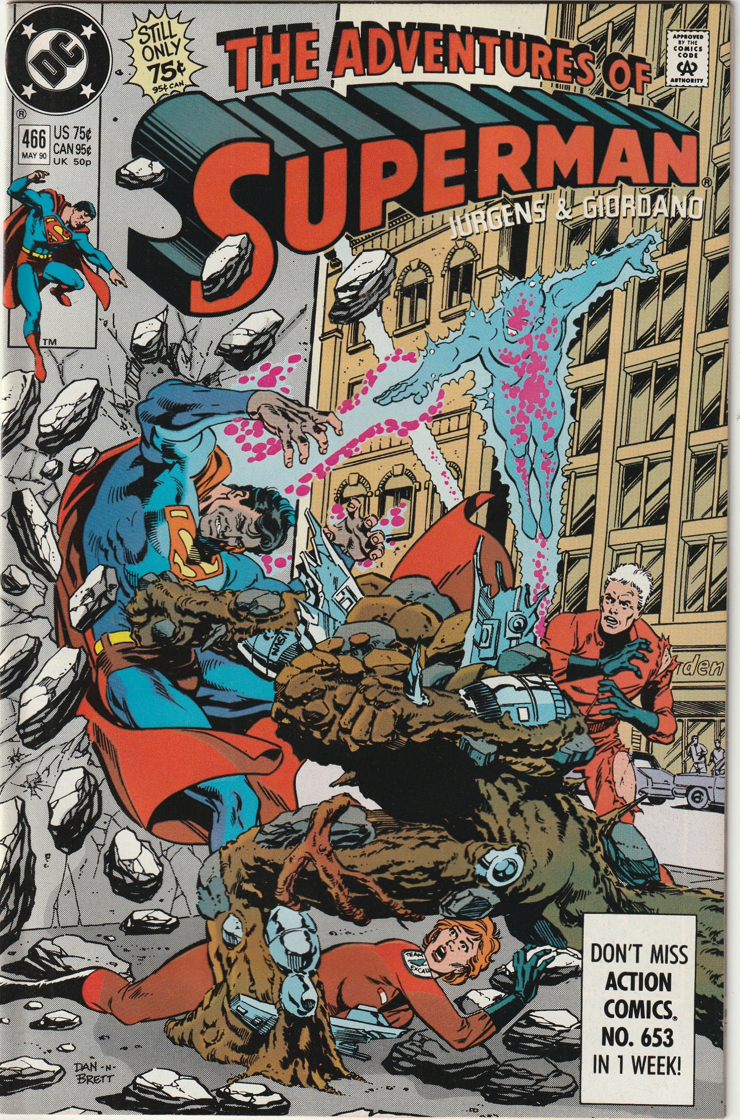 Adventures of Superman #466 (1990) - 1st Appearance of Cyborg Superman