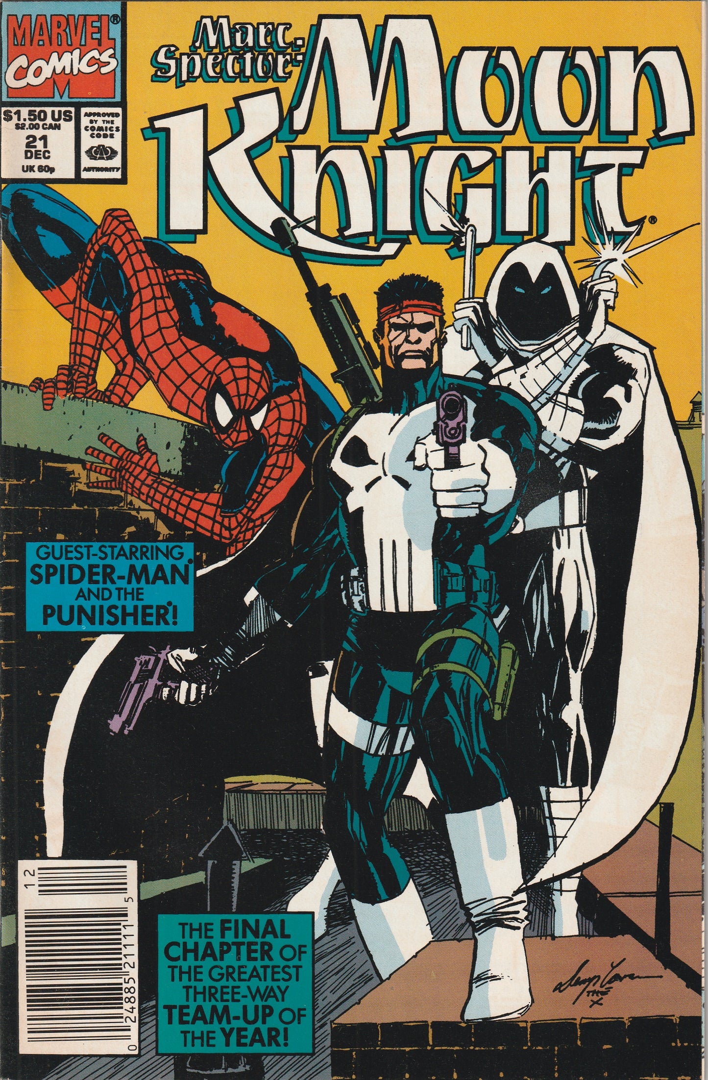 Marc Spector: Moon Knight #21 (1990) - starring Spider-Man & Punisher