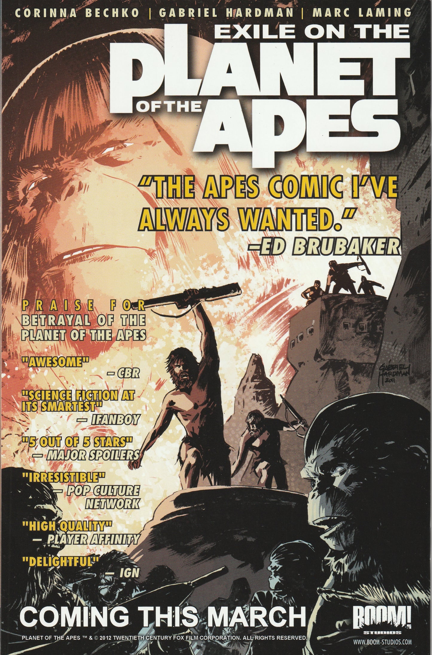 Planet of the Apes #10 (2012) - Cover B by Declan Shalvey