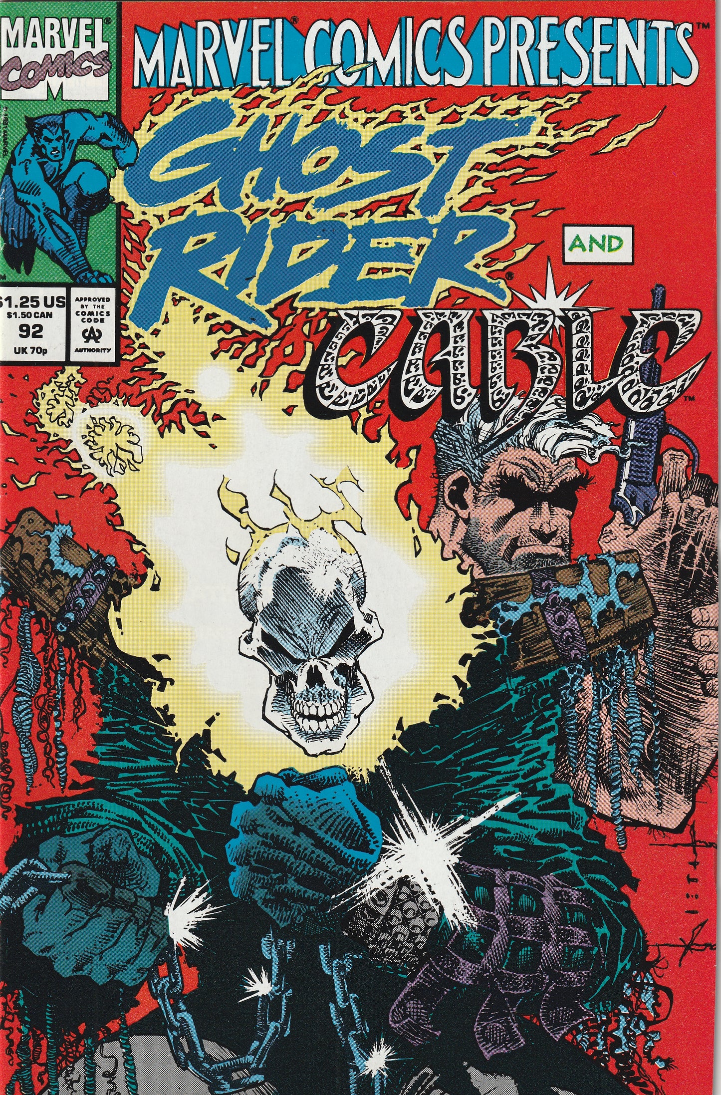 Marvel Comics Presents #92 (1991) - Wolverine, Ghost Rider and Cable, Sam Kieth