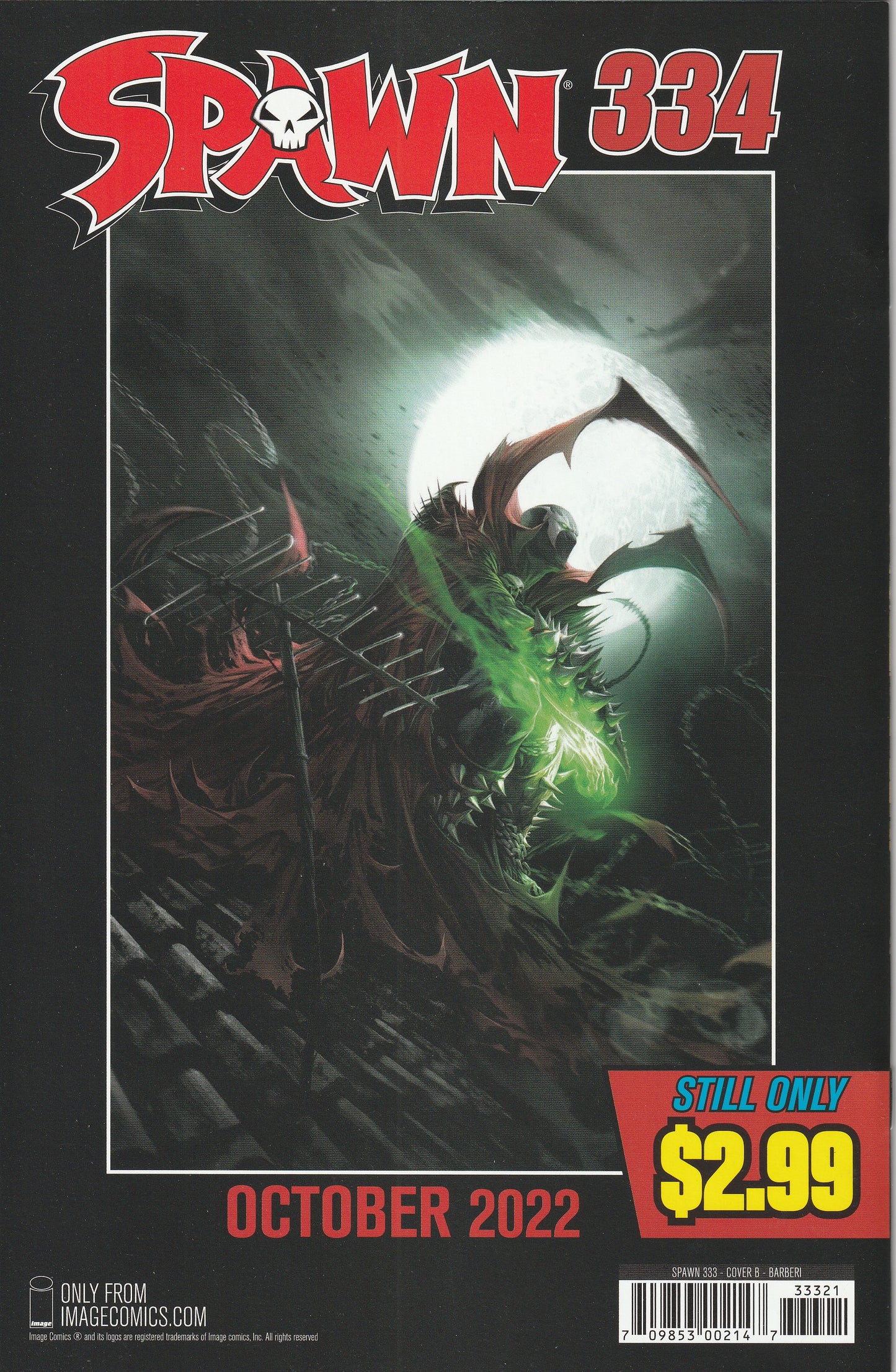 Spawn #333 (2022) - Cover B Carlo Barberi