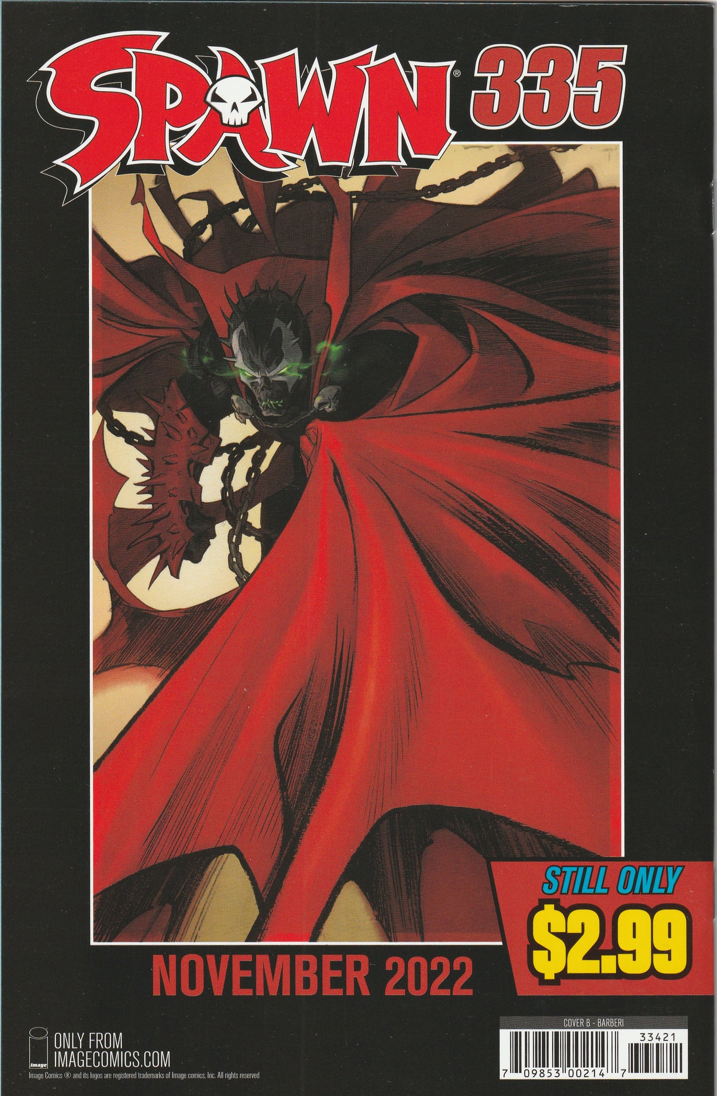 Spawn #334 (2022) - Cover B Carlo Barberi