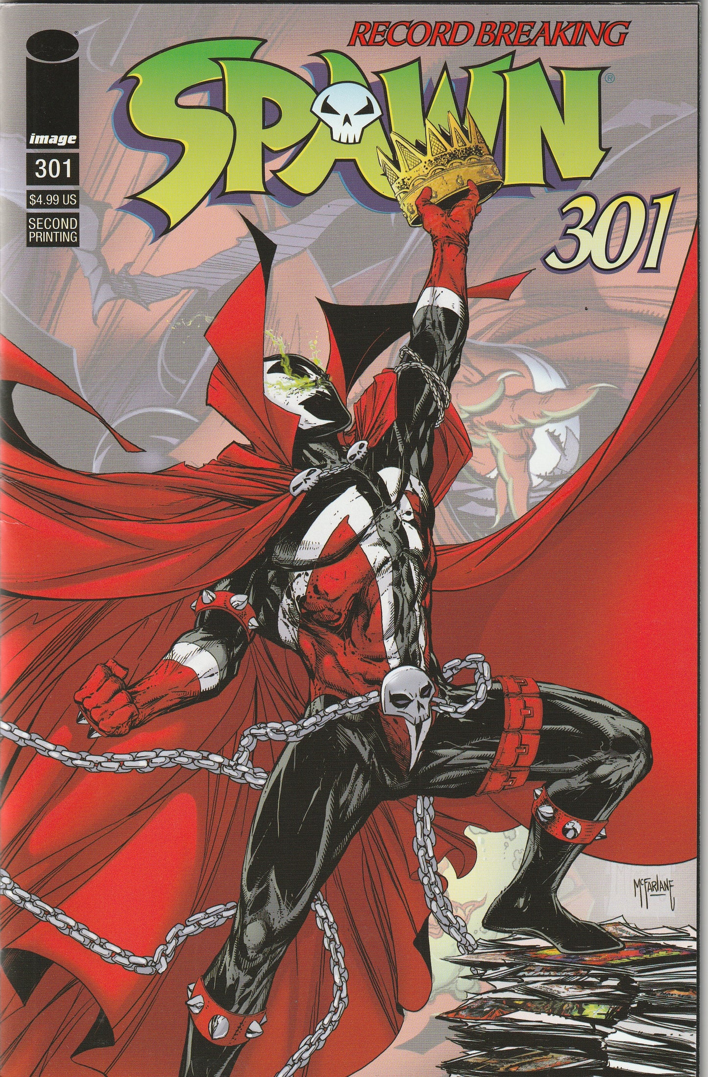 Spawn #301 (2019) - Todd McFarlane 2nd Printing Variant Cover