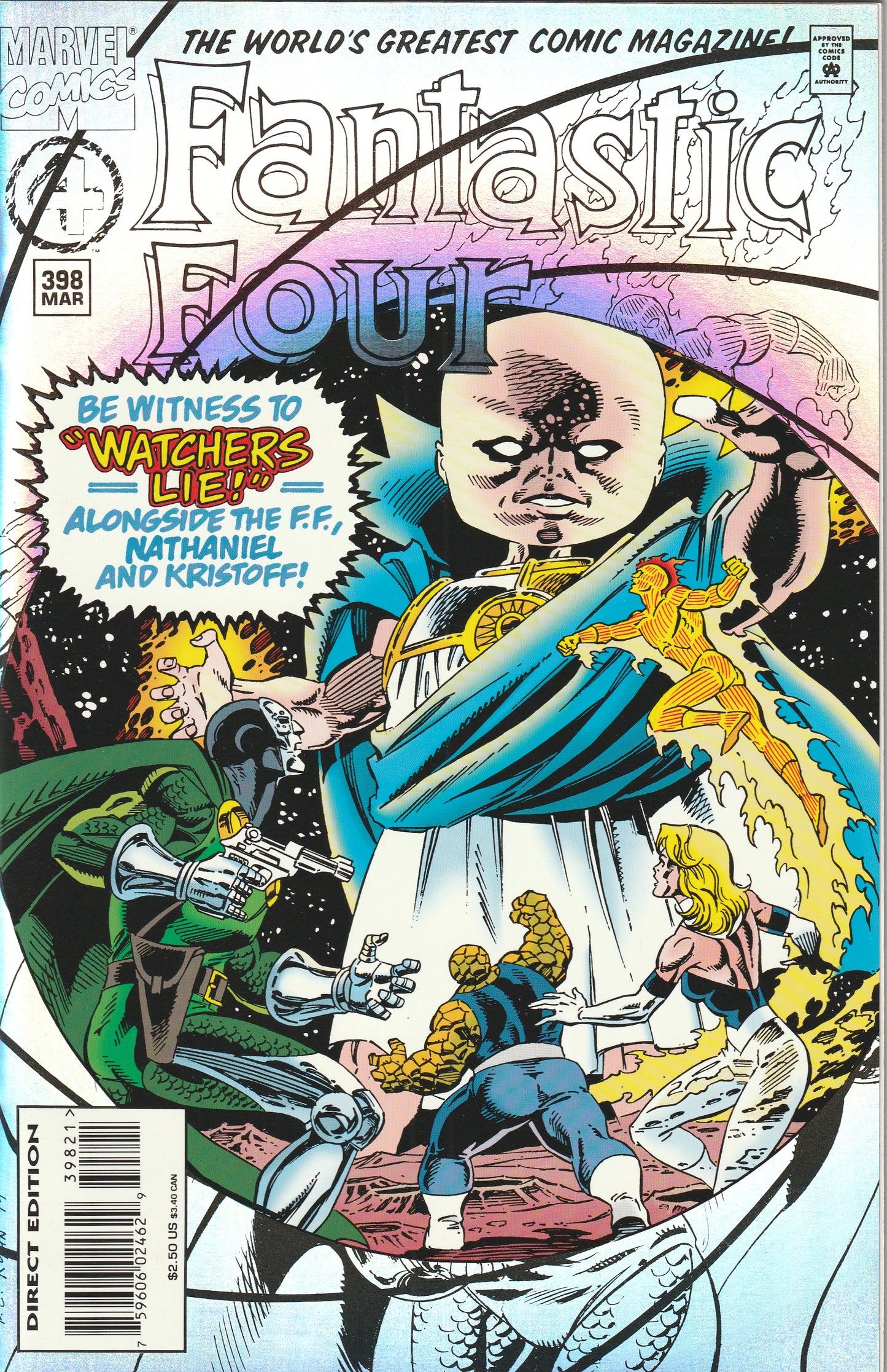 Fantastic Four #398 (1995) - Foil prismatic cover