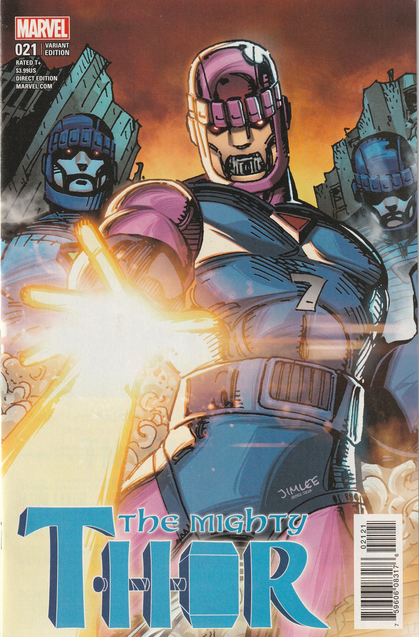 Mighty Thor #21 (2017) - Jim Lee X-Men Trading Card Variant Cover