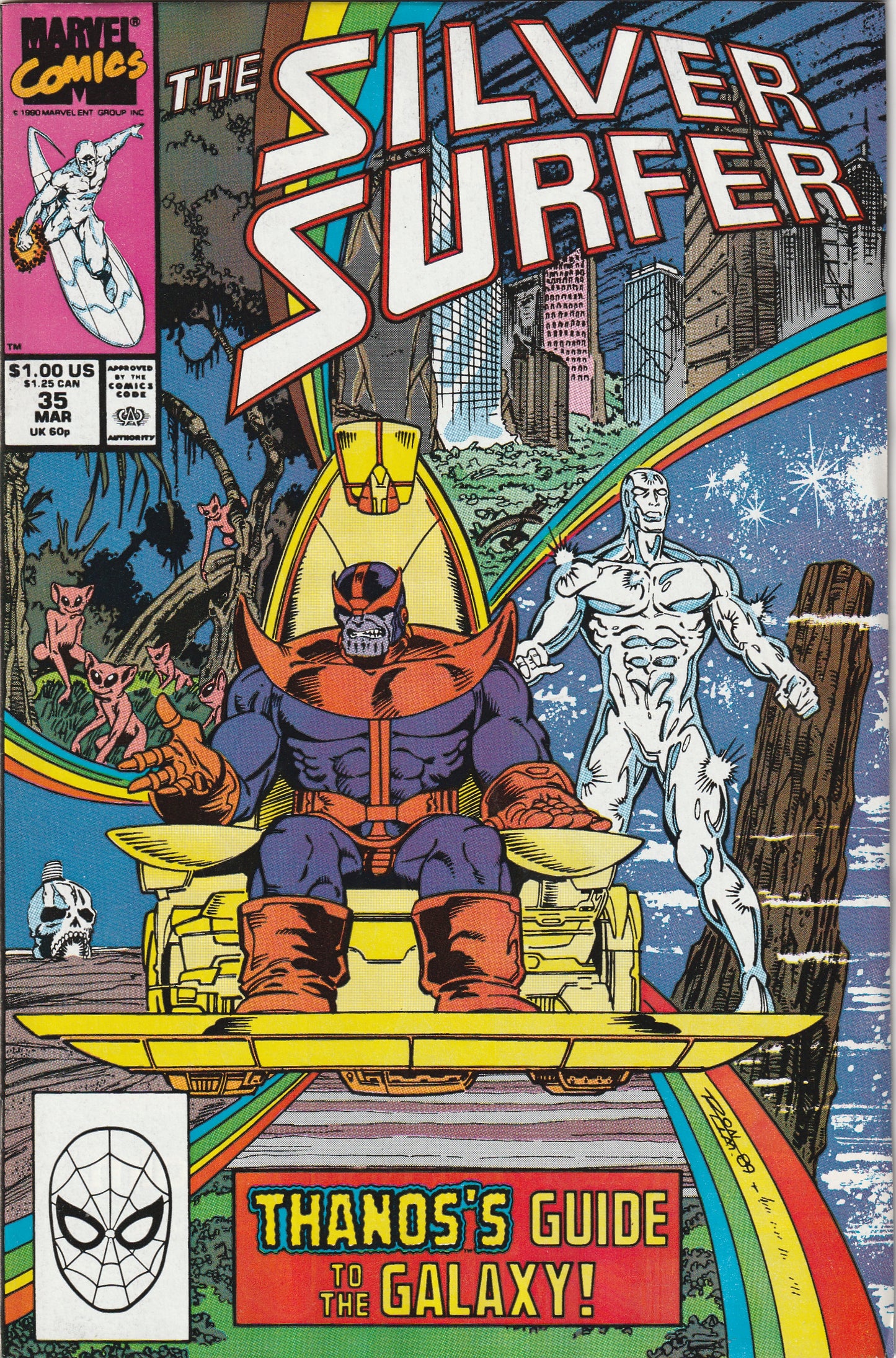 Silver Surfer #35 (1990) - Thanos's Guide to the Galaxy! Drax the Destroyer Resurrected