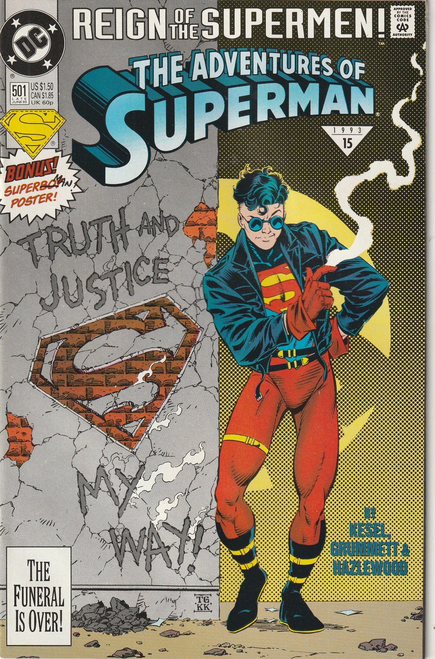 Adventures of Superman #501 (1993) - Reign of the Supermen! Standard Edition