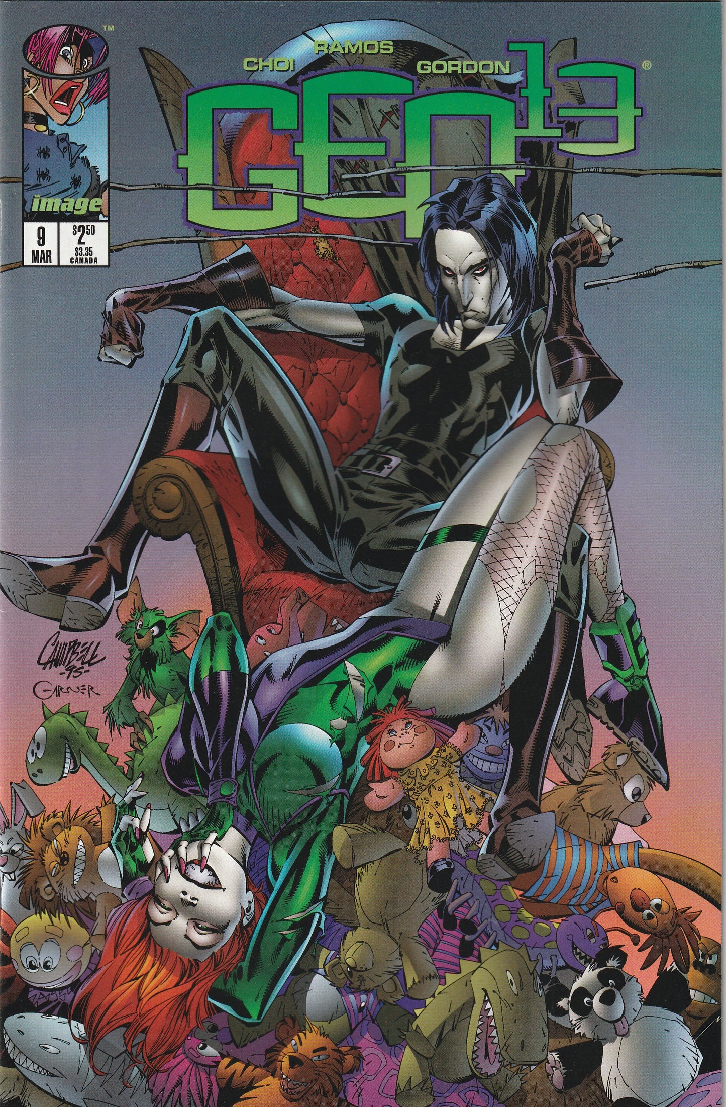 Gen 13 #9 (Volume 2, 1996) - J. Scott Campbell cover & art