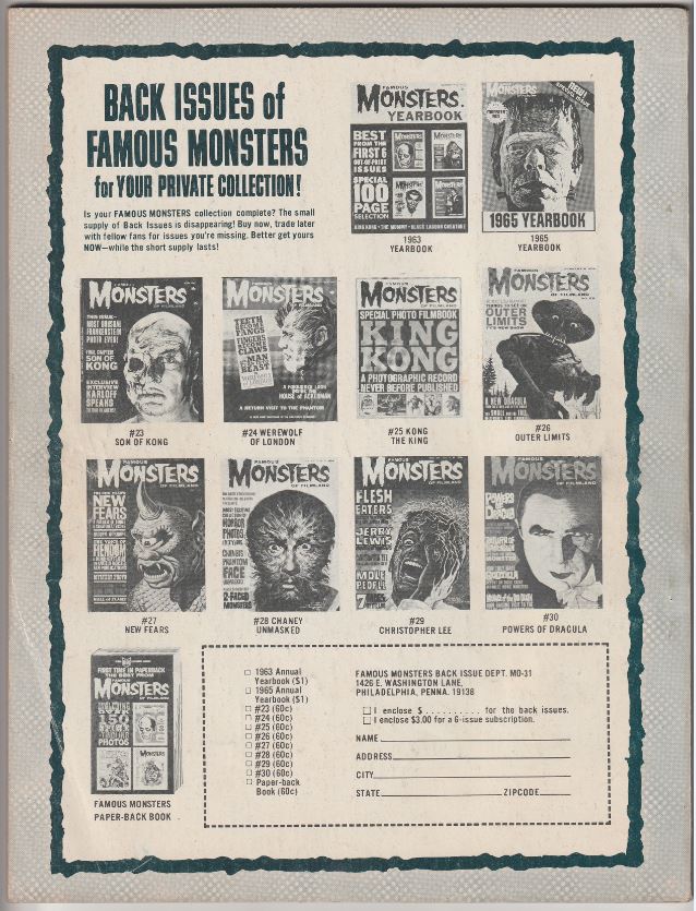 Famous Monsters of Filmland #31 (1964)