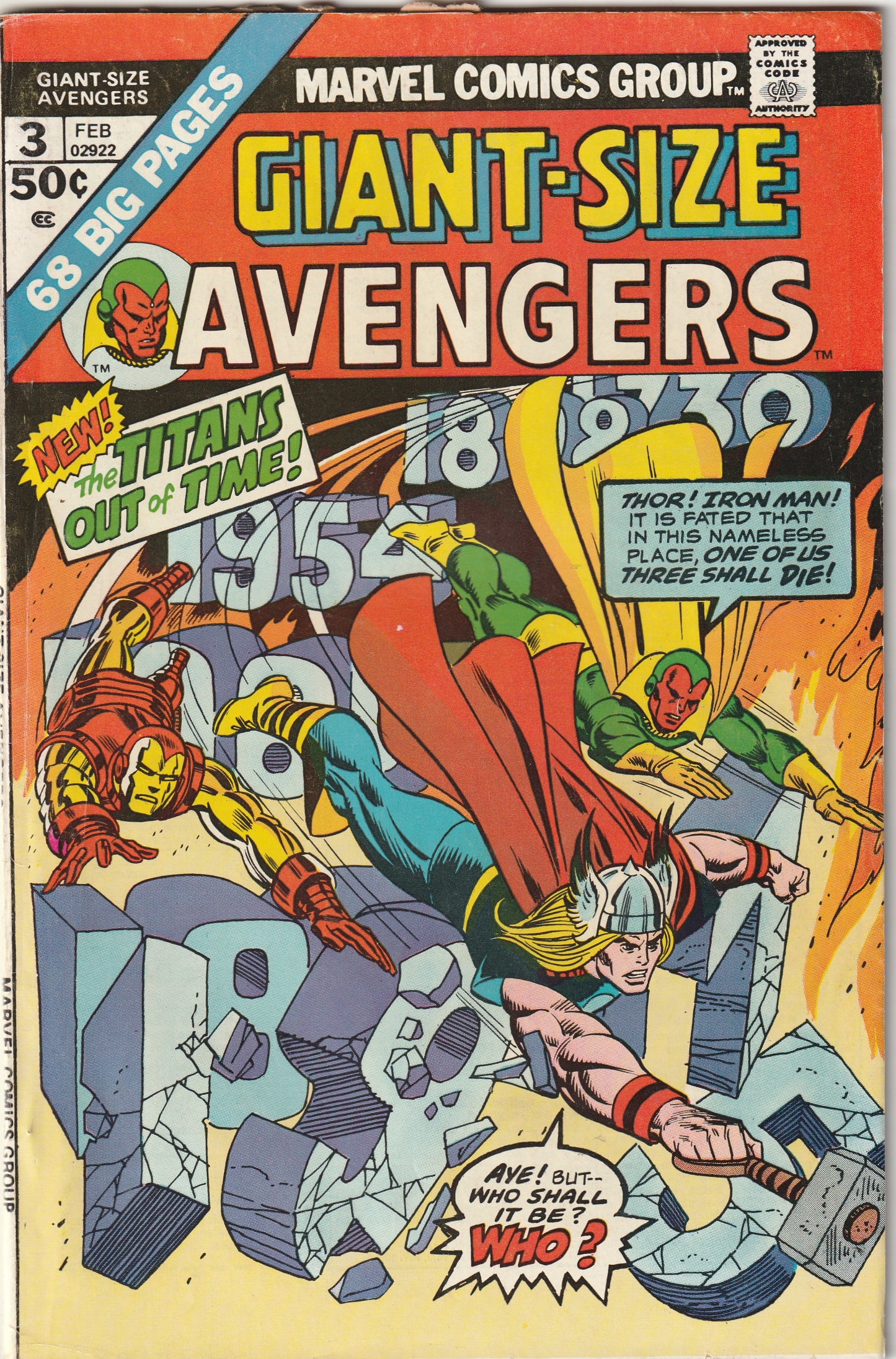Giant-Size Avengers #3 (1975) - Origin of Immortus