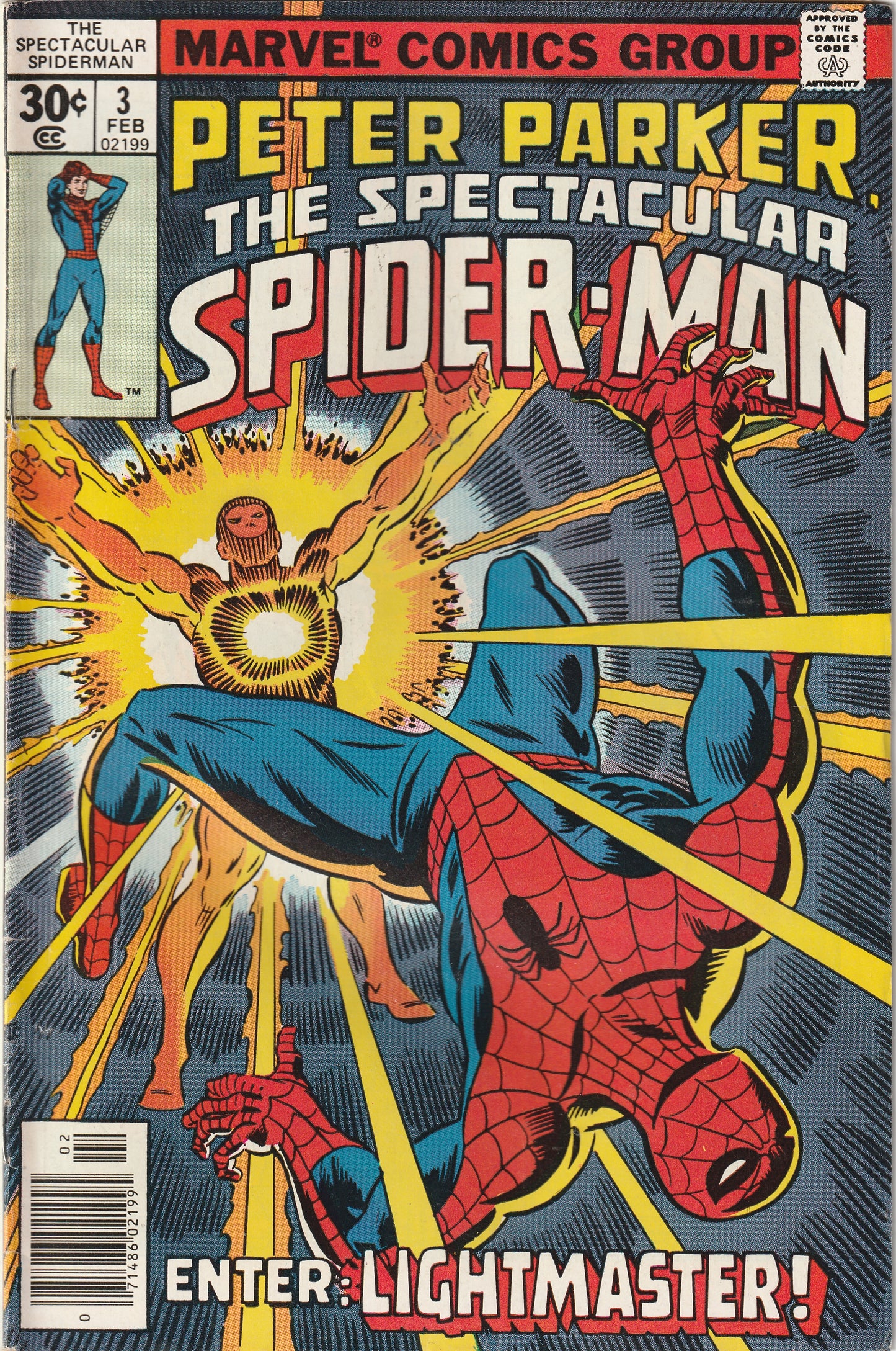 Spectacular Spider-Man #3 (1977) - 1st Appearance of Lightmaster (Edward Lansky)