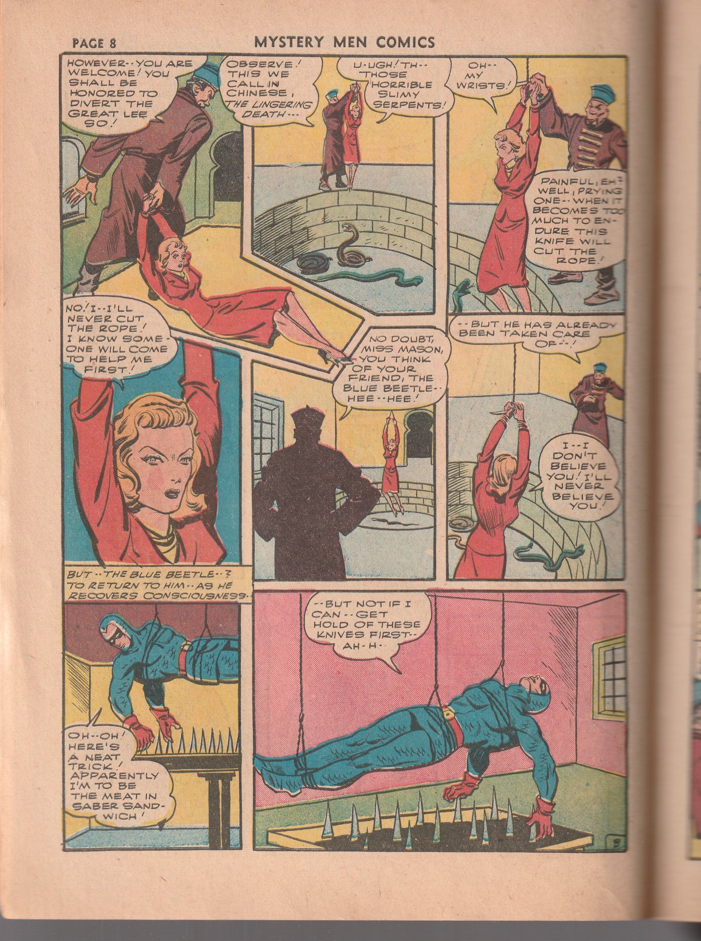 Mystery Men Comics #31 (1942) - Final issue of series - The Blue Beetle