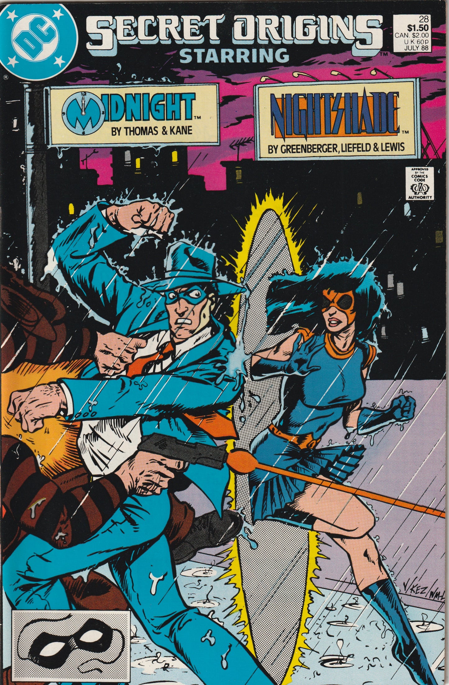 Secret Origins #28 (1988) - Nightshade & Midnight