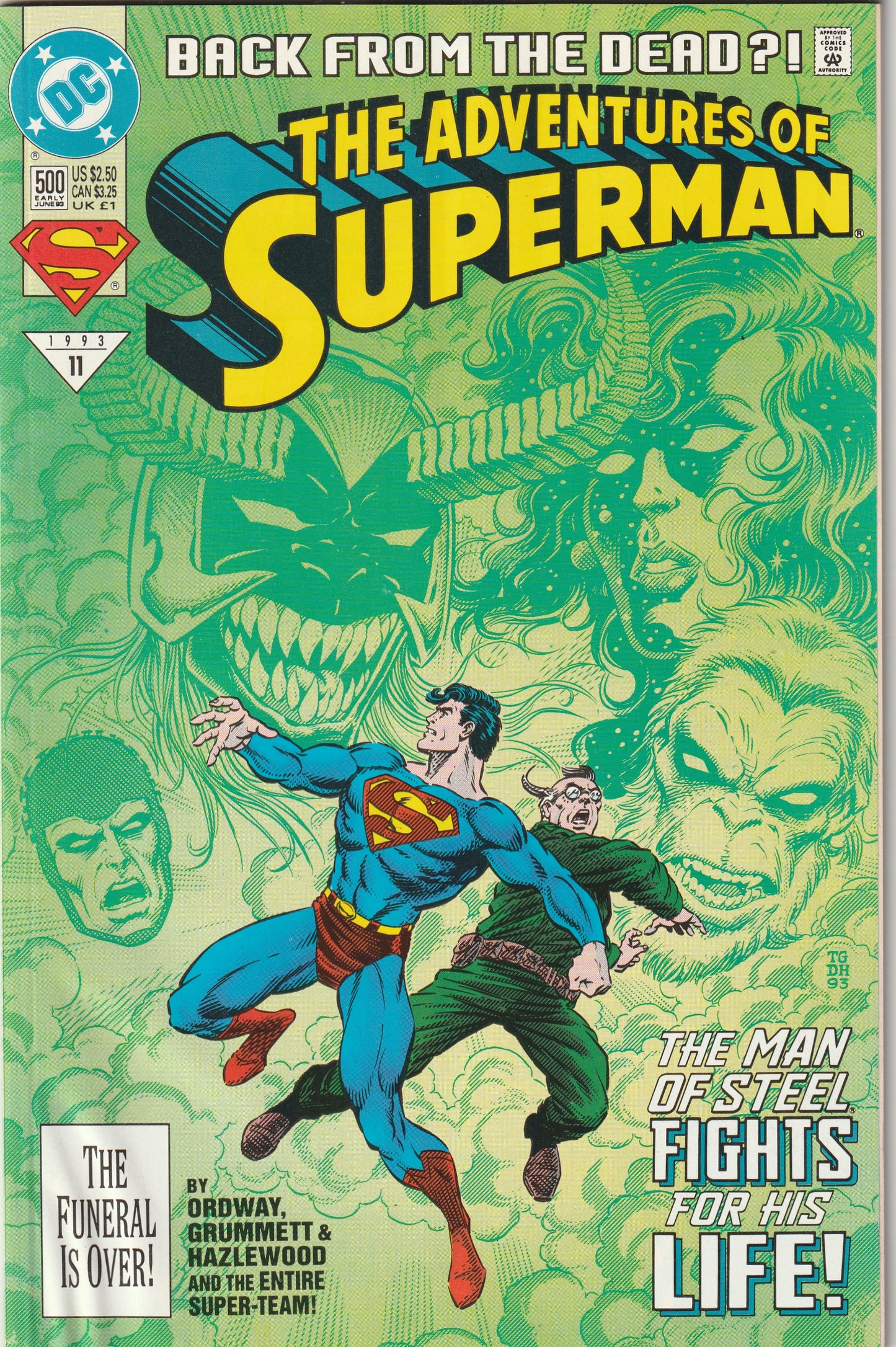 Adventures of Superman #500 (1993) - Standard Edition, First appearance of Eradicator