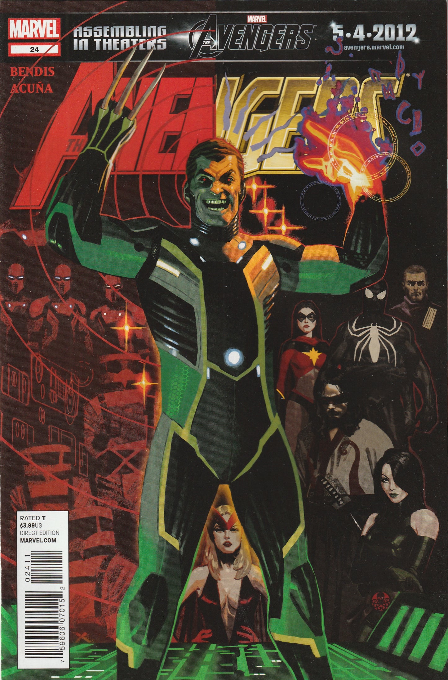 Avengers #24 (Vol 4, 2012) - Norman Osborne Becomes Purple Hulk
