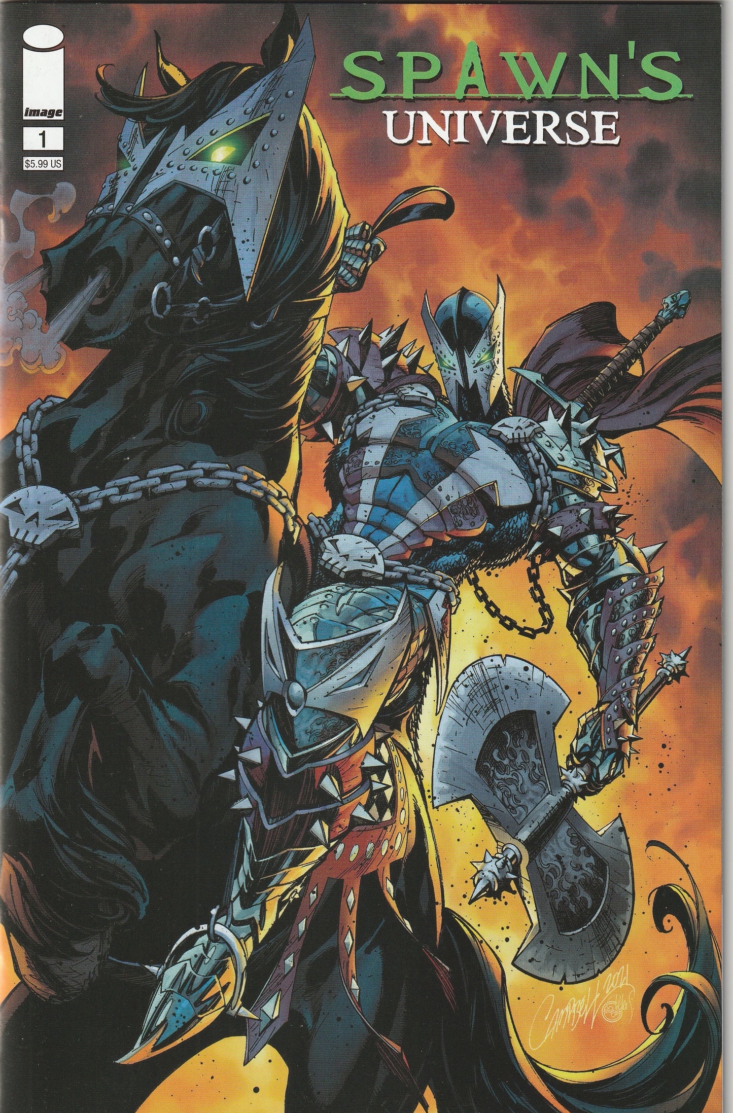 Spawn's Universe #1 (2021) - Cover C J. Scott Campbell Medieval Spawn Cover