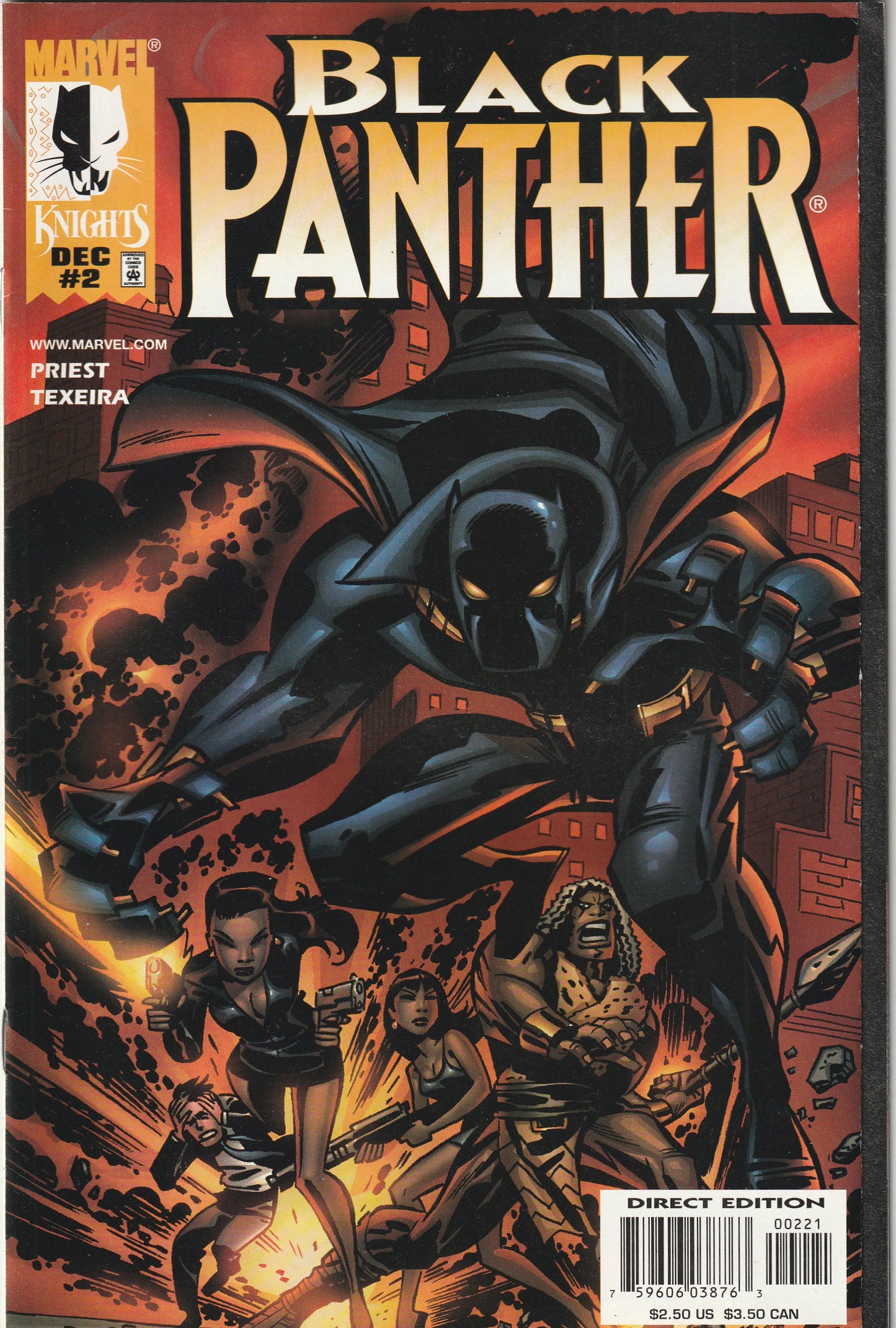Black Panther #2 (1998) - Marvel Knights - 2nd Appearance of Okoye, Bruce Timm Variant Cover