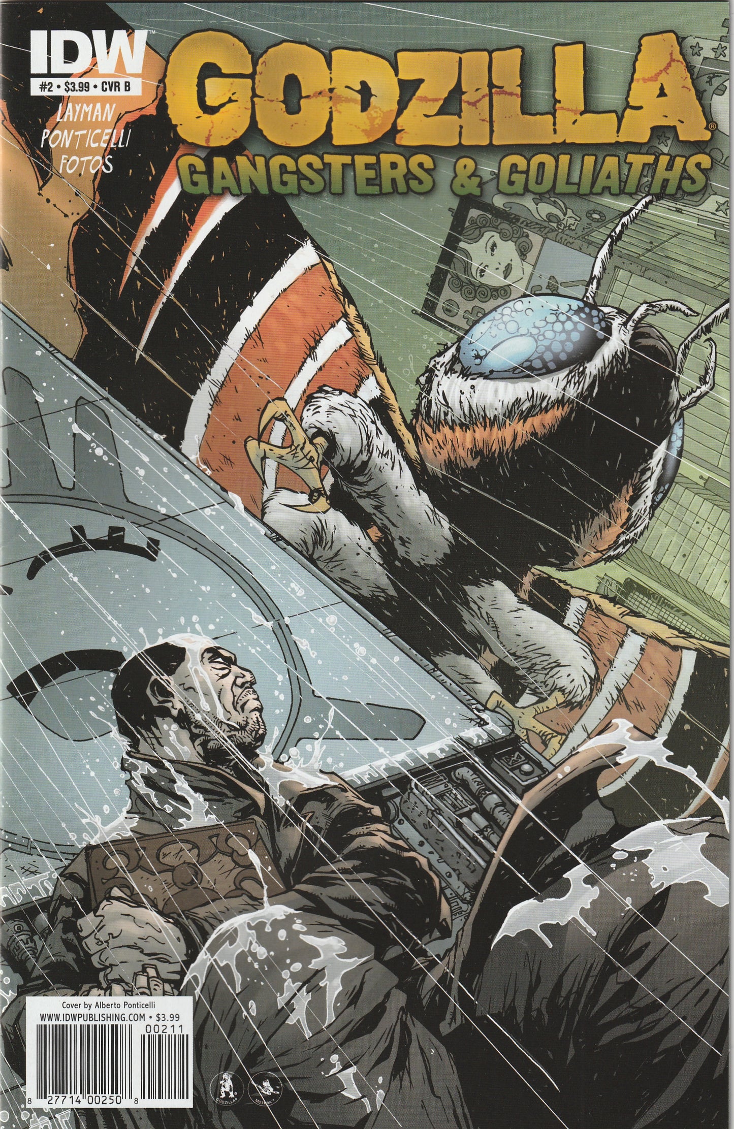 Godzilla Gangsters & Goliaths #2 (2011) - Cover B by Alberto Ponticelli