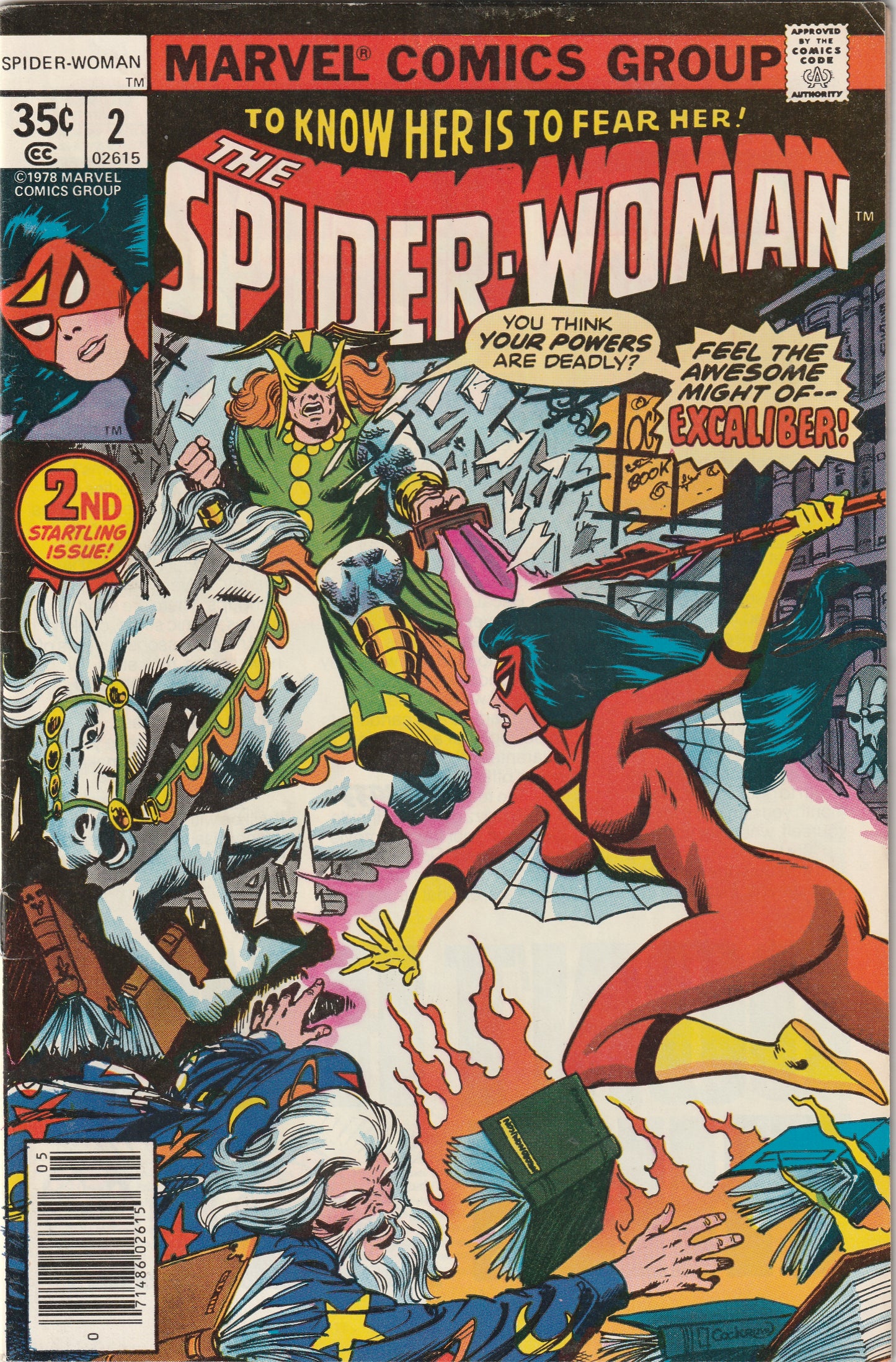 Spider-Woman #2 (1978) - 1st Appearance of Excaliber (Jason Slappy Struthers)