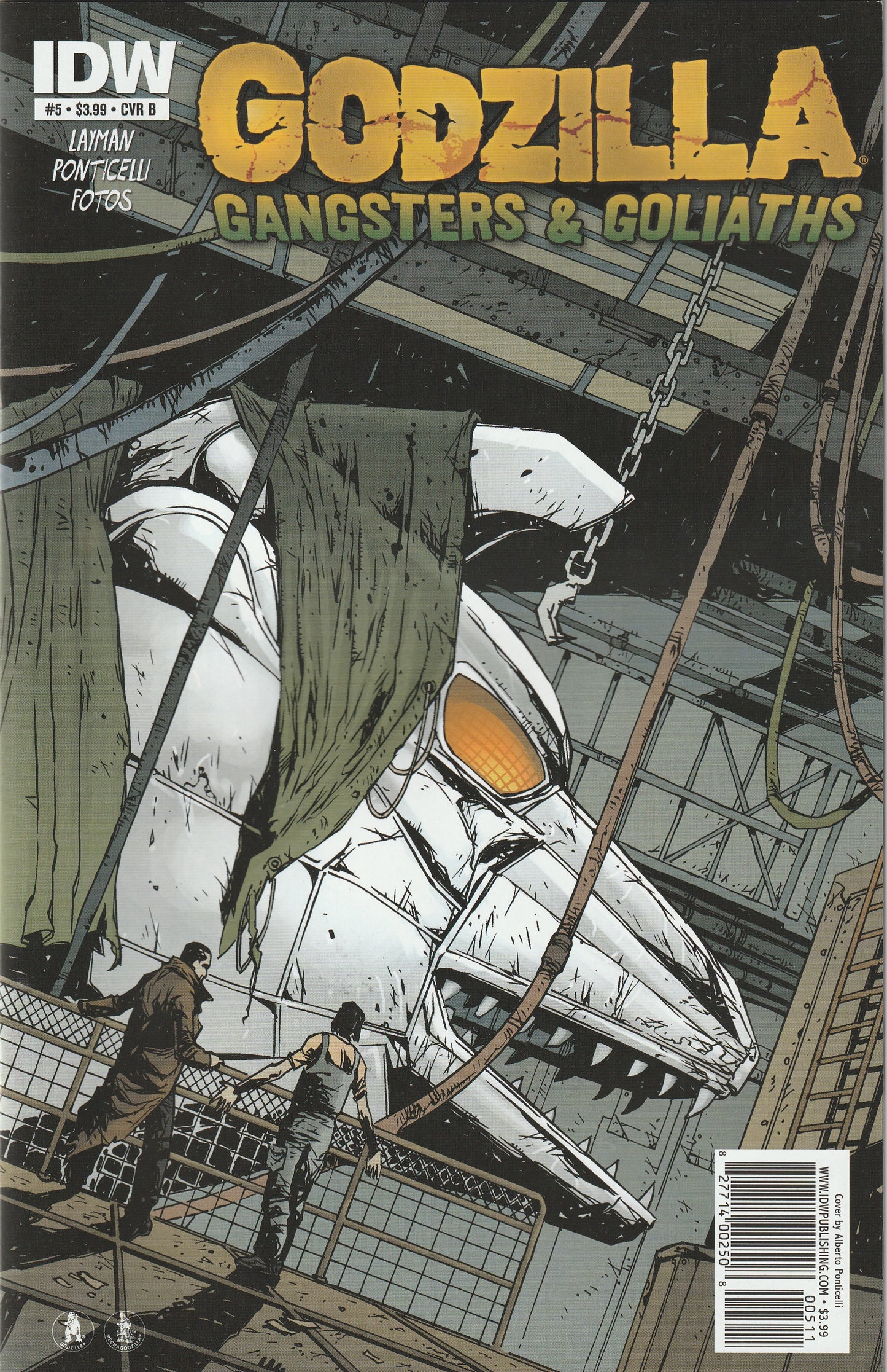 Godzilla Gangsters & Goliaths #5 (2011) - Cover B by Alberto Ponticelli