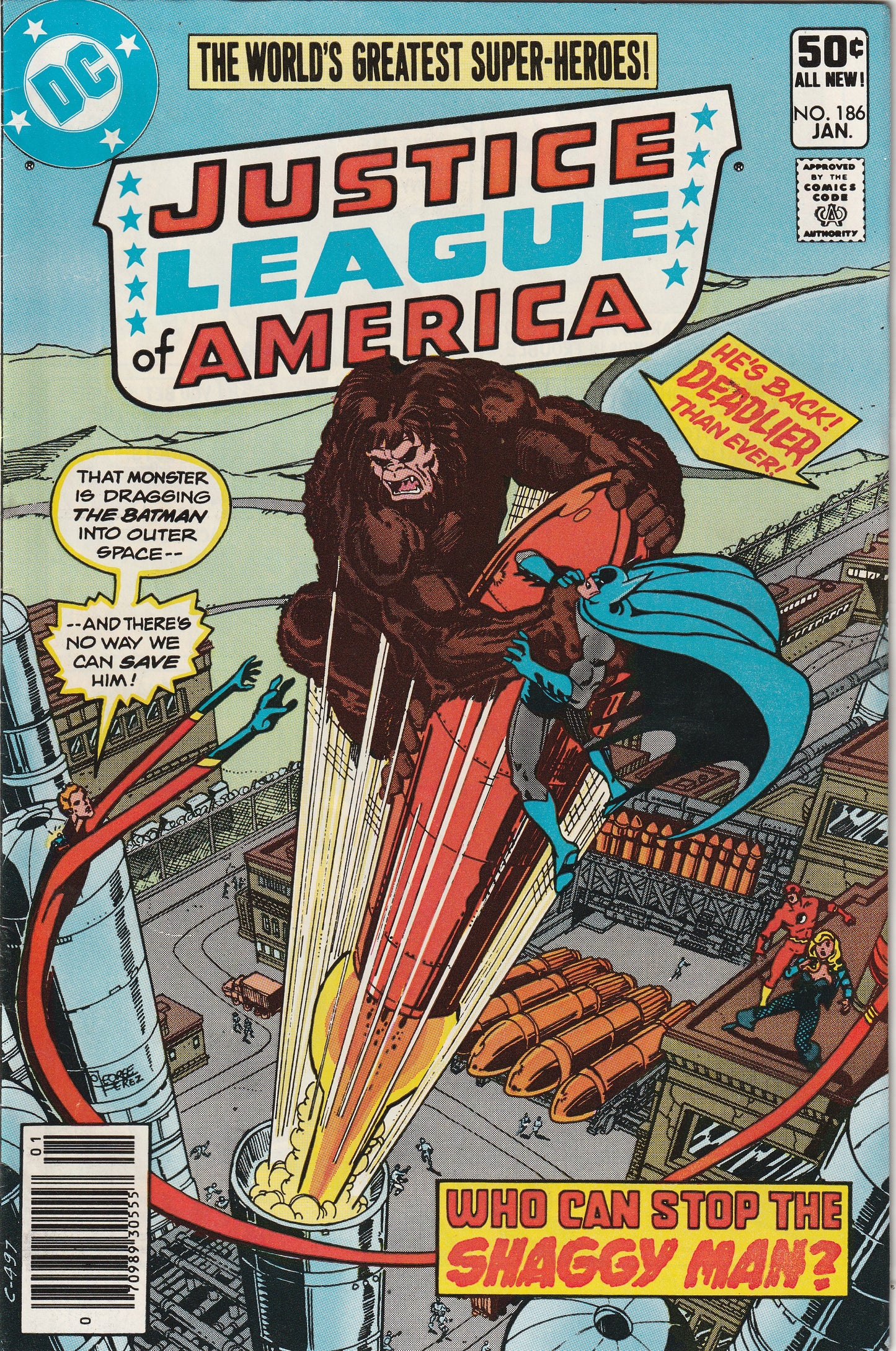 Justice League of America #186 (1981) - Shaggy Man Appearance