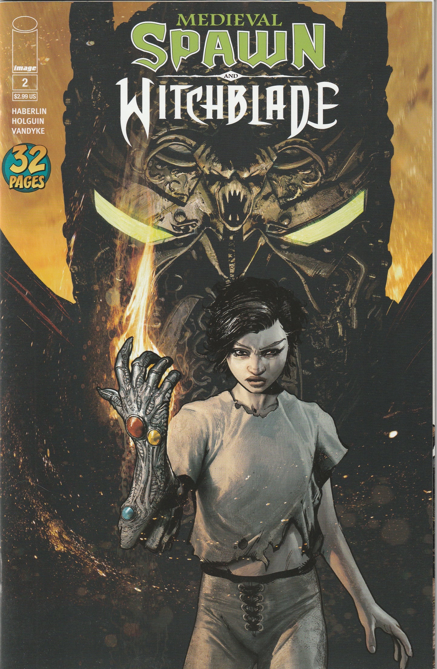 Medieval Spawn and Witchblade #2 (2018) - Brian Haberlin Cover