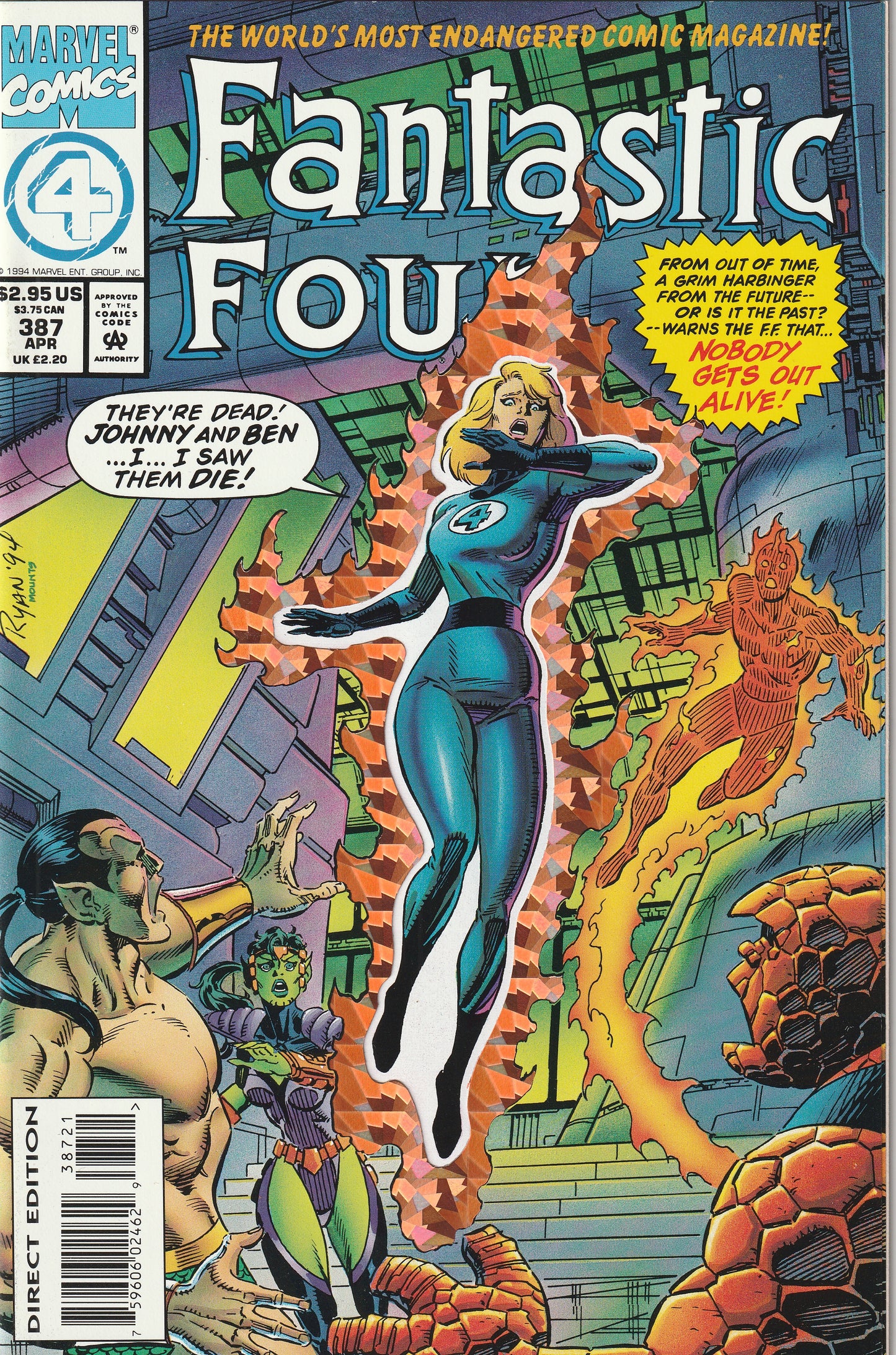 Fantastic Four #387 (1994) - Die-cut foil cover