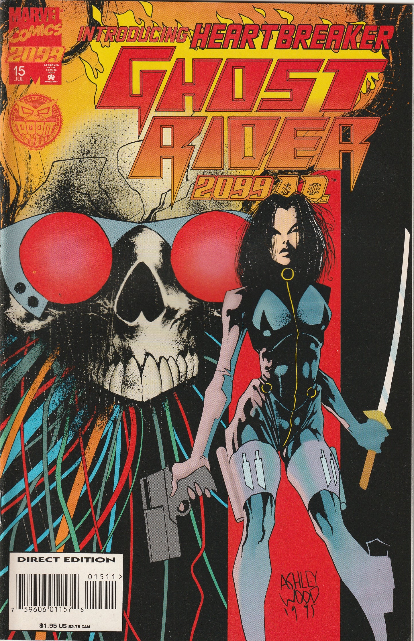 Ghost Rider 2099 #15 (1995) - Ashley Wood cover/art