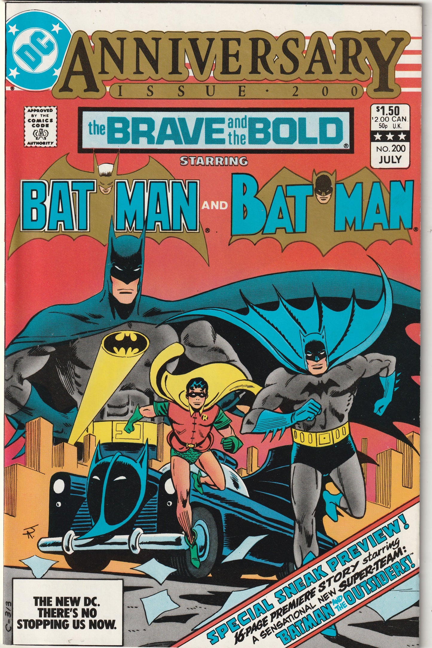 Brave and the Bold #200 (1983) - 1st Appearance of Katana and the Outsiders, Earth One and Earth Two Batmen