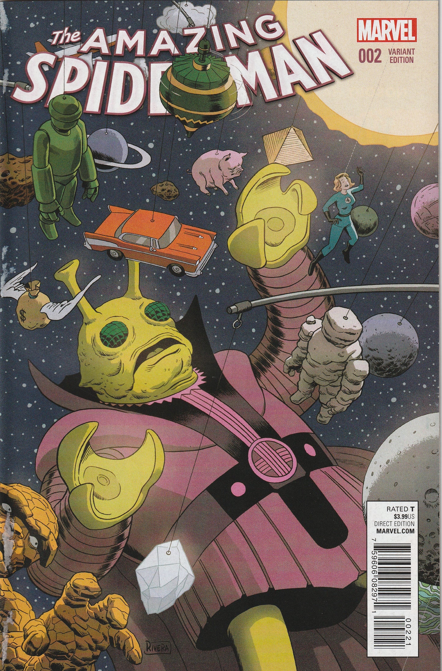 Amazing Spider-Man (Volume 4) #2 (2015) - Paolo Rivera Kirby Monster Variant Cover 1:10
