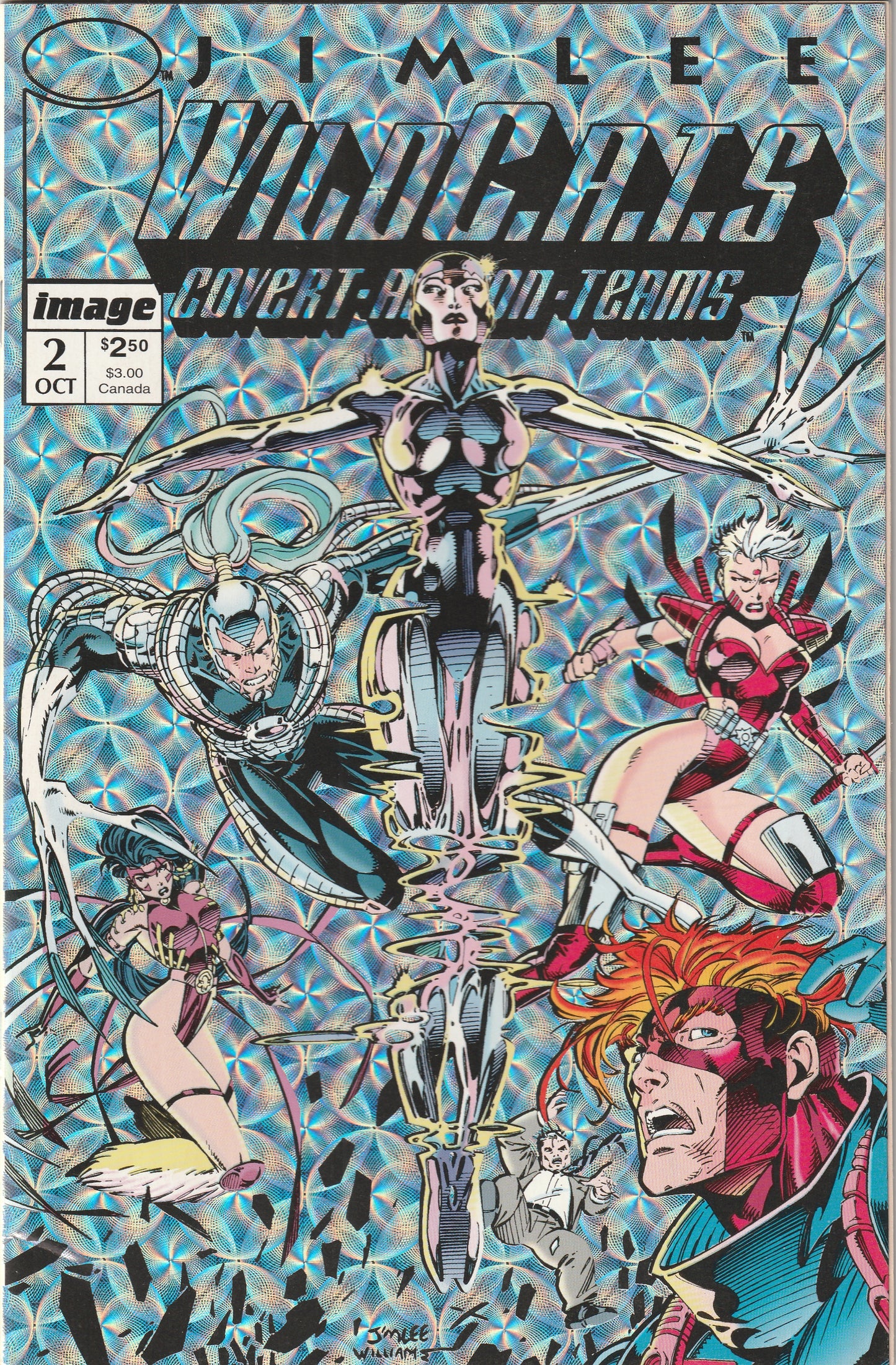 WILDC.A.T.S.: Covert Action Teams #2 (of 3, 1992) - Jim Lee, Foil Prism Cover