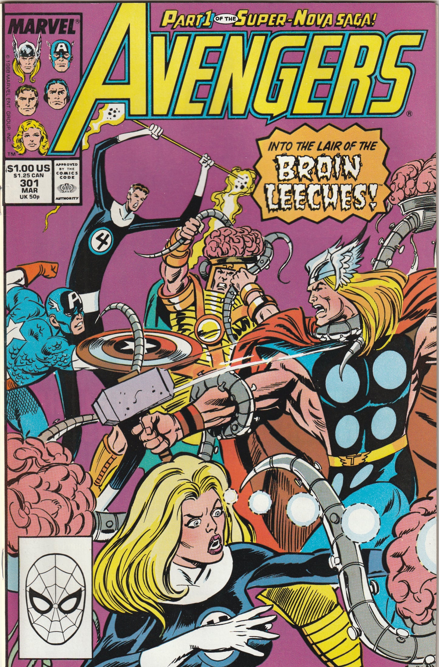 Avengers #301 (1989) - Firelord Appearance, 1st Appearance of Super Nova