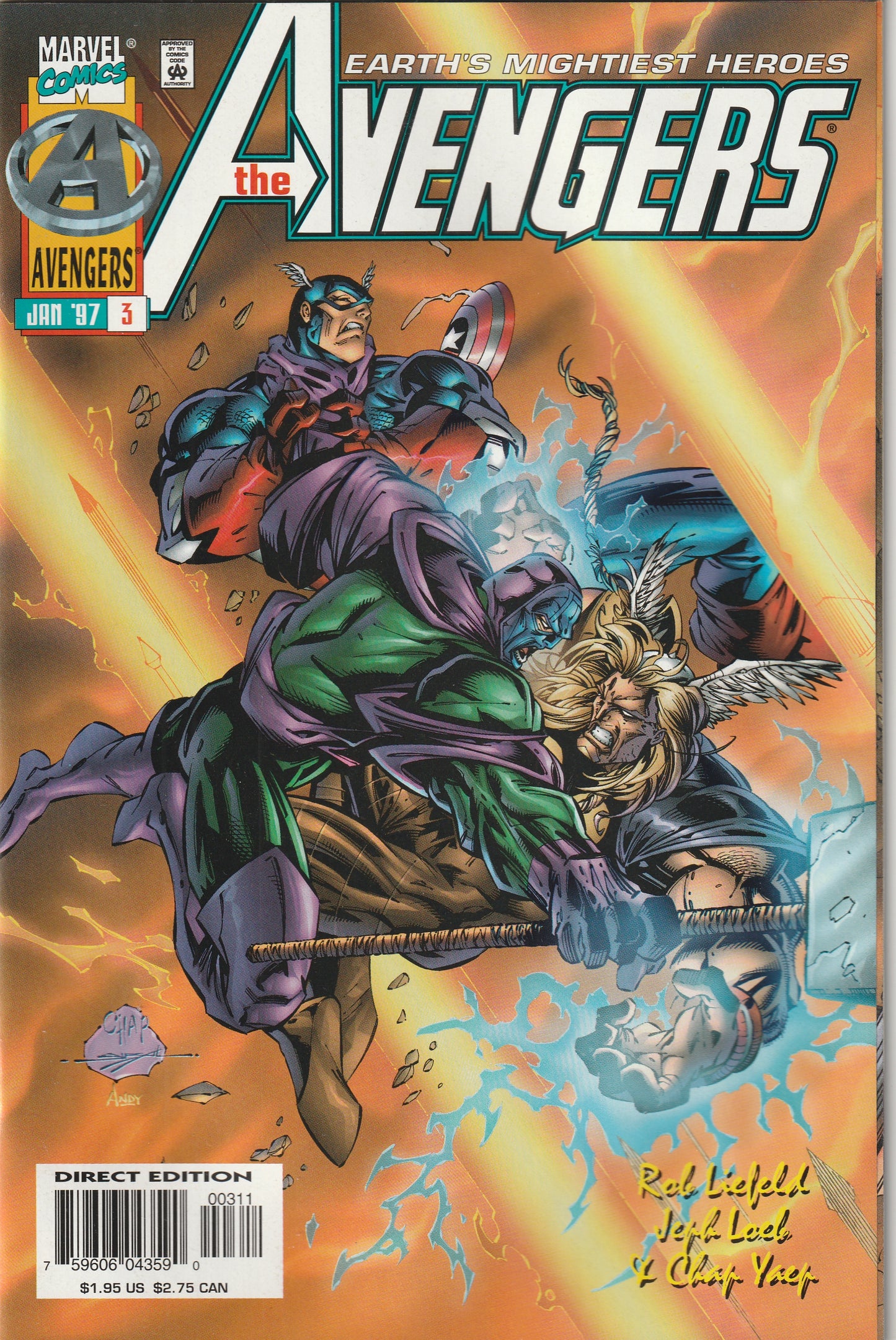 Avengers #3 (1996) - Heroes Reborn - Rob Liefeld, Jeph Loeb