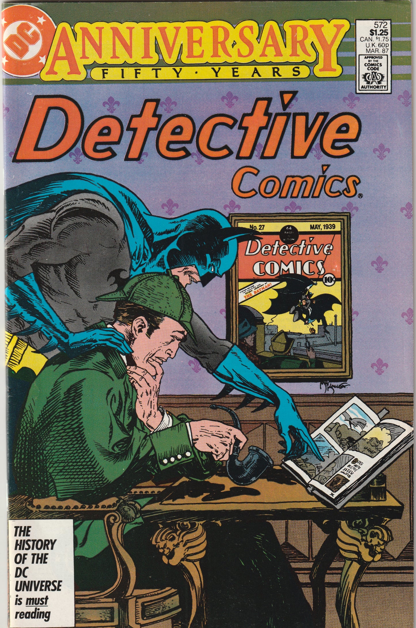 Detective Comics #572 (1987) - 50th anniversary of Detective Comics - Sherlock Holmes Appearance