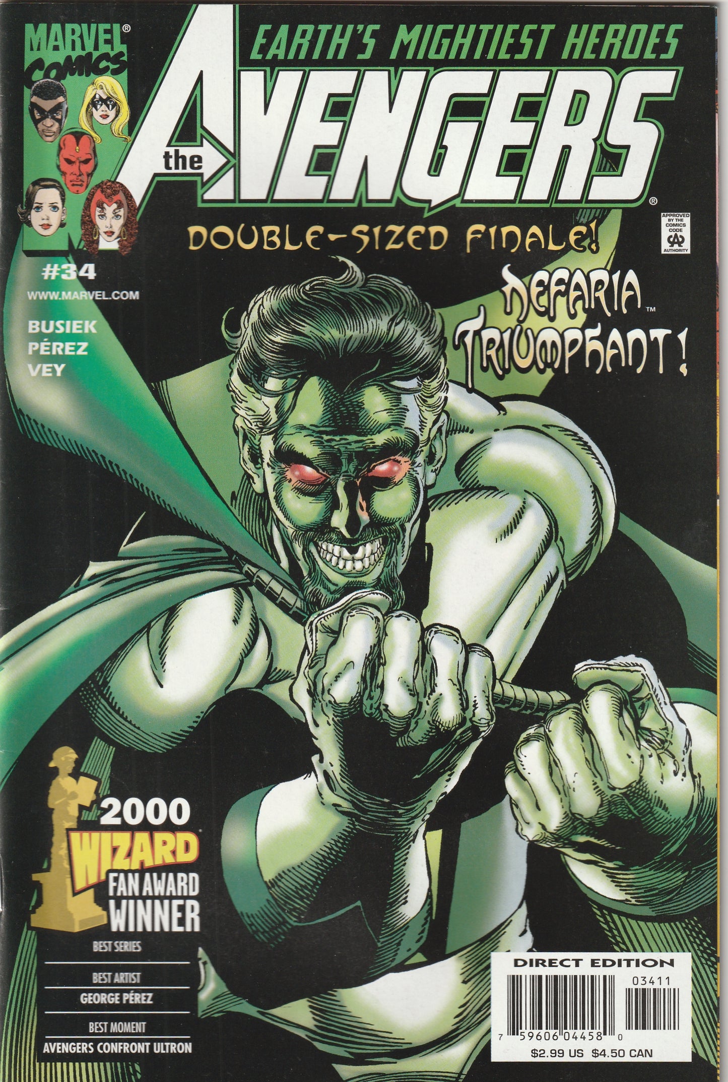 Avengers (Vol 3) #34 (2000) - Last George Perez Art in Avengers title