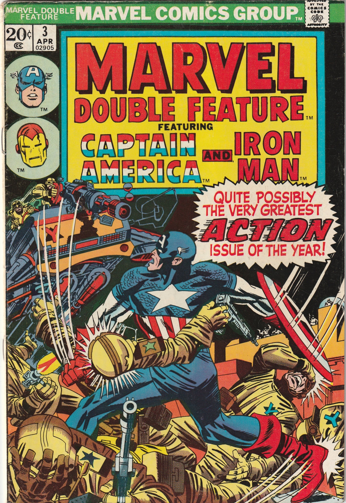Marvel Double Feature #3 (1974) Featuring Captain America and Iron Man