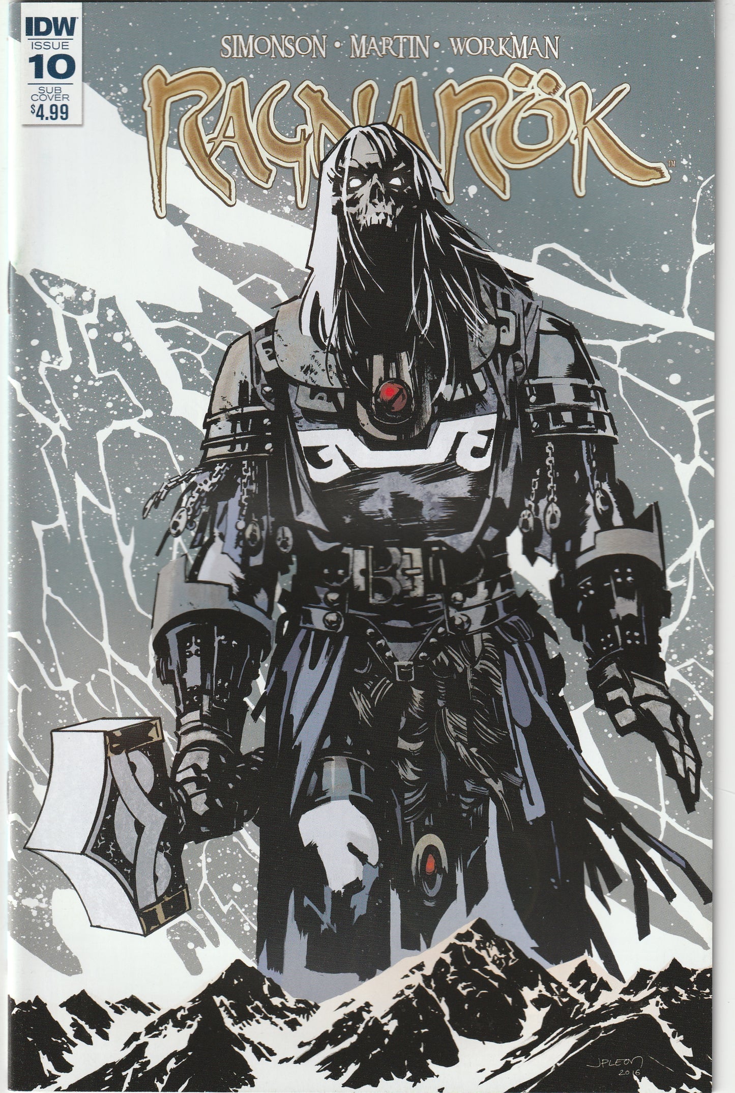 Ragnarok #10 (2016) - John Paul Leon Subscription Variant Cover