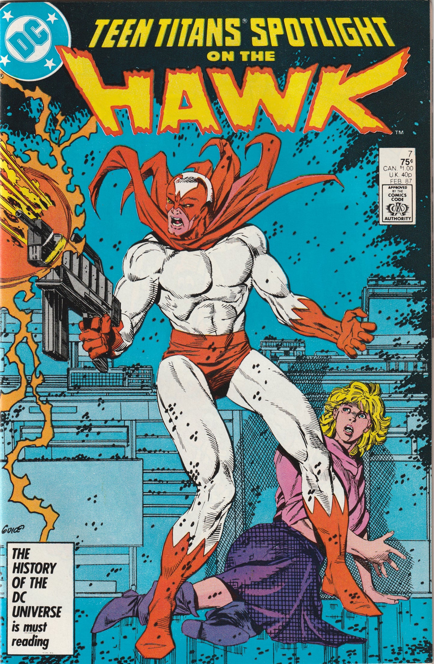 Teen Titans Spotlight #7 (1987) - Hawk - 1st Jackson Guice DC work