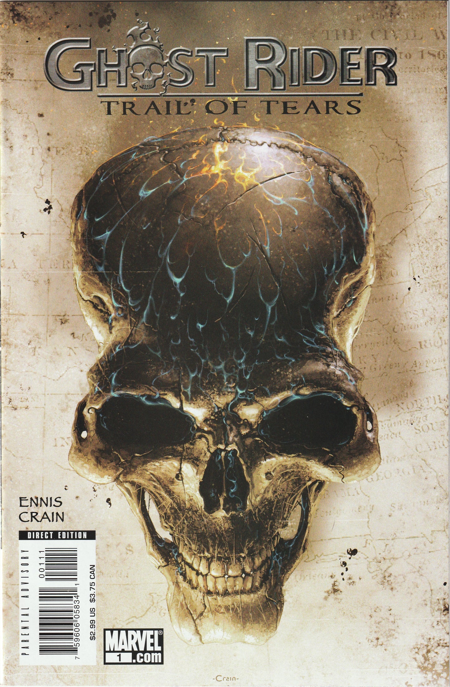 Ghost Rider: Trail of Tears (2007) - 6 issue mini series - Garth Ennis, Clayton Crain