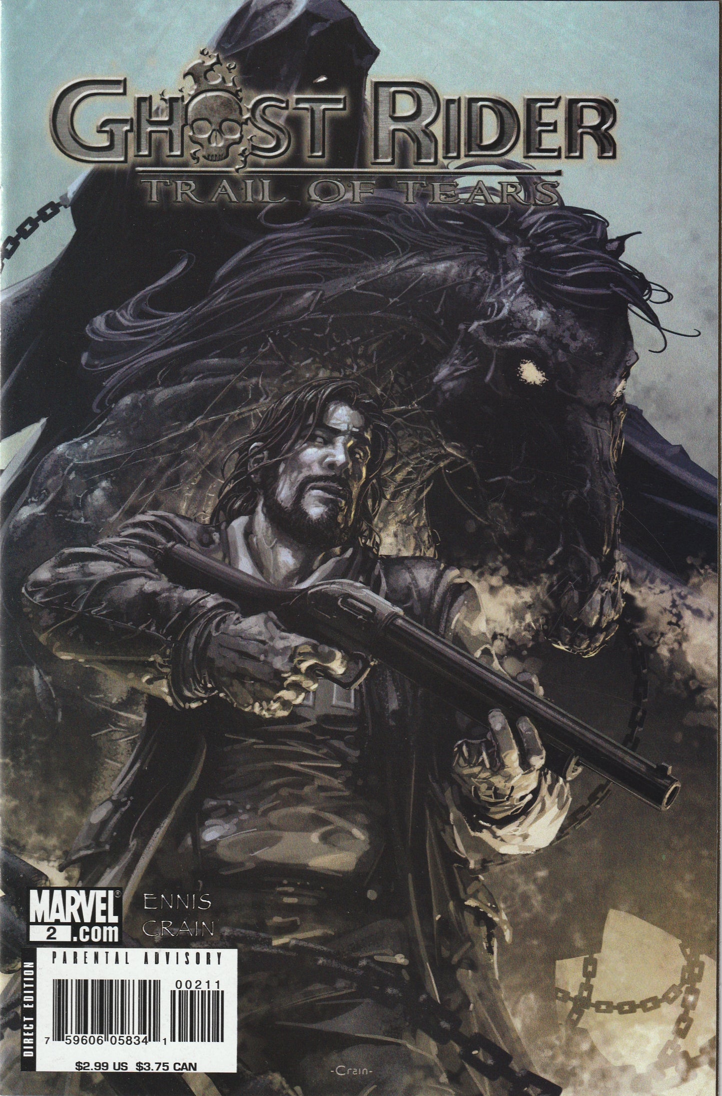 Ghost Rider: Trail of Tears (2007) - 6 issue mini series - Garth Ennis, Clayton Crain