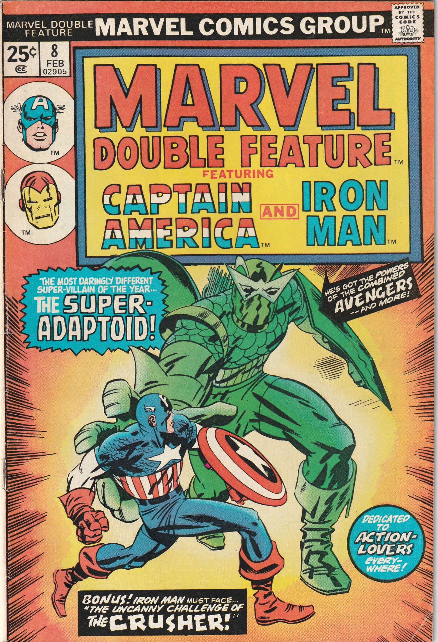 Marvel Double Feature #8 (1975) Featuring Captain America and Iron Man