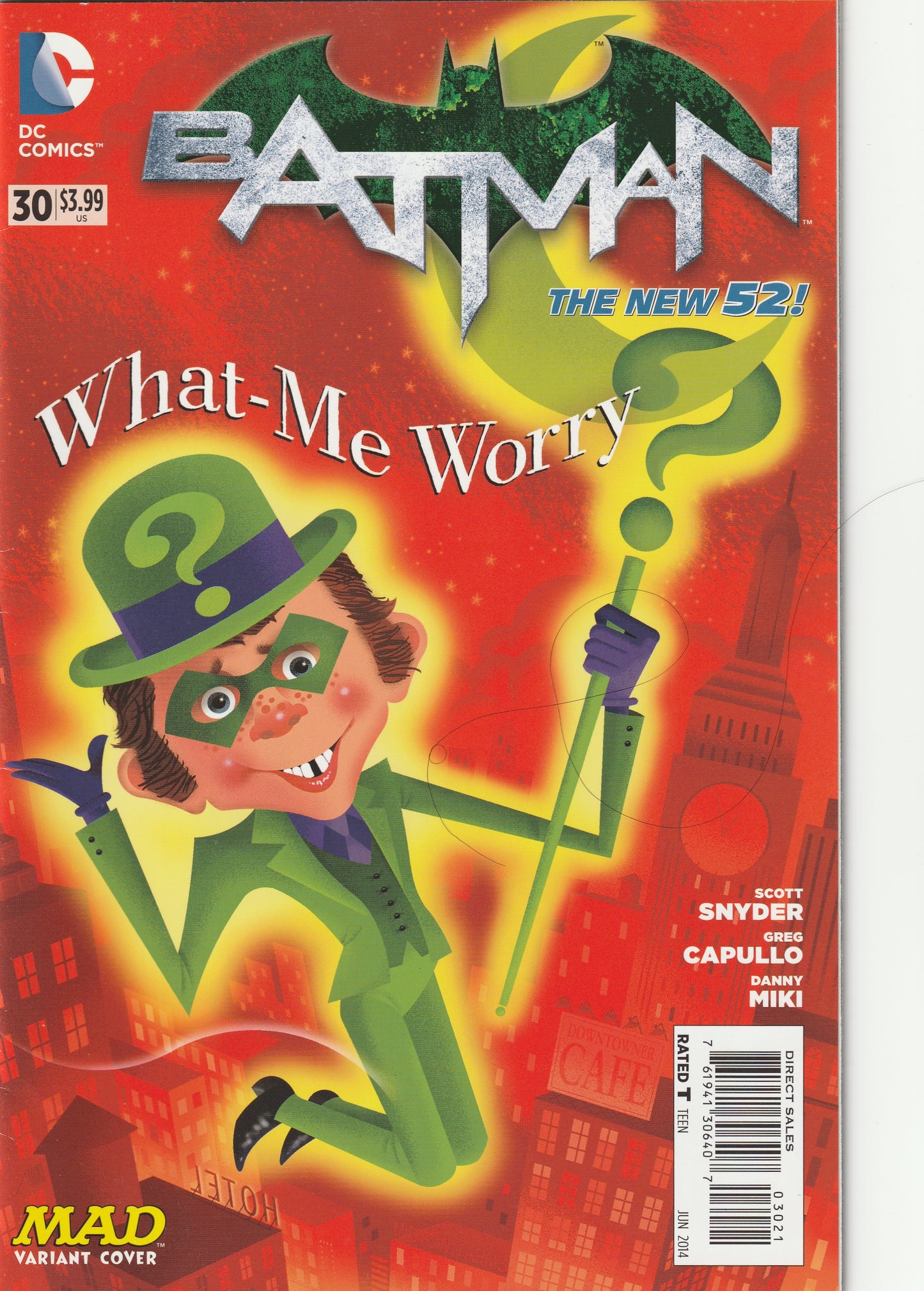 Batman (New 52) #30 (2014) - 1:25 Ratio Bob Staake MAD Variant Cover