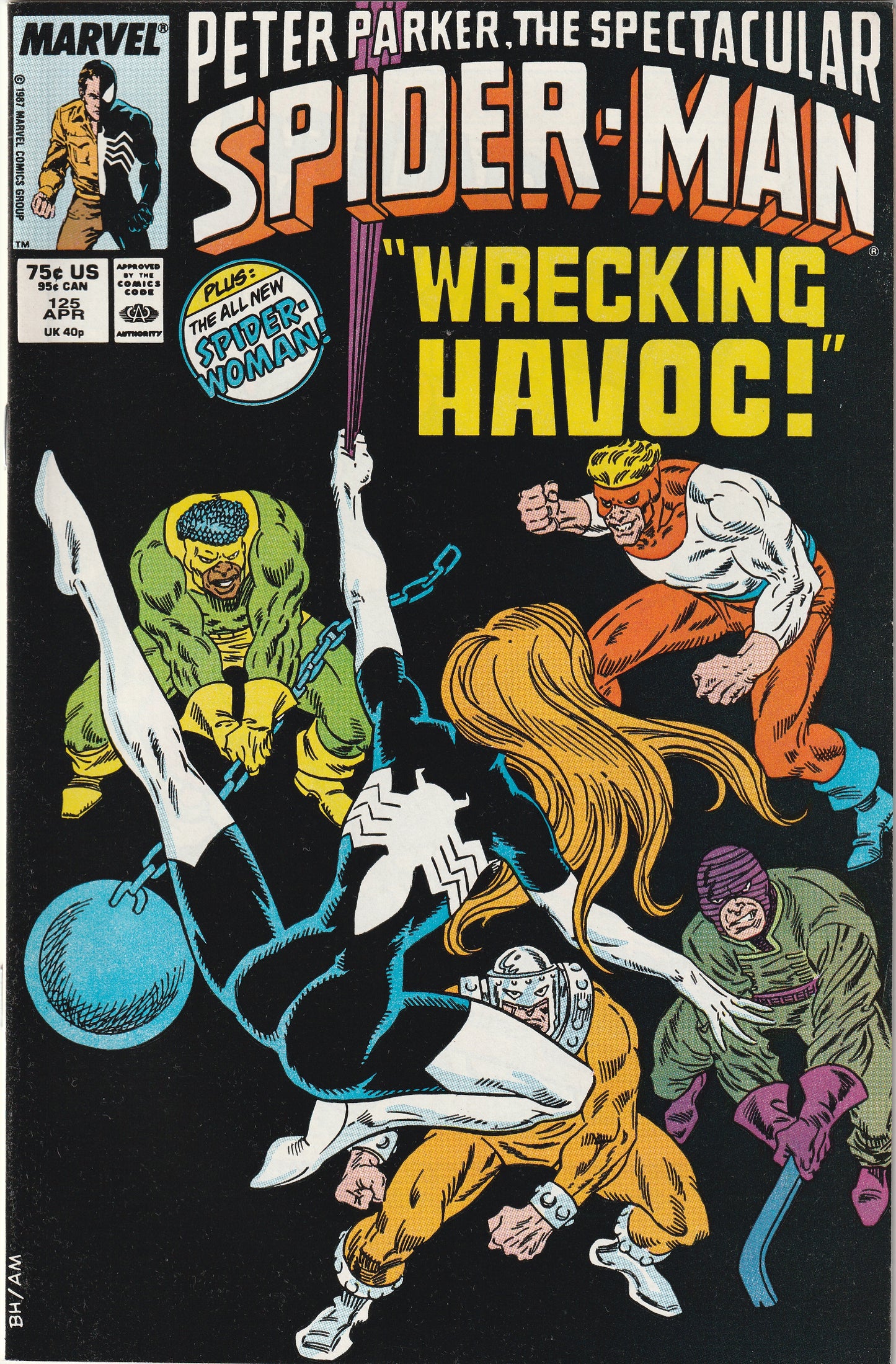 Peter Parker The Spectacular Spider-Man #125 (1987) - Black costume