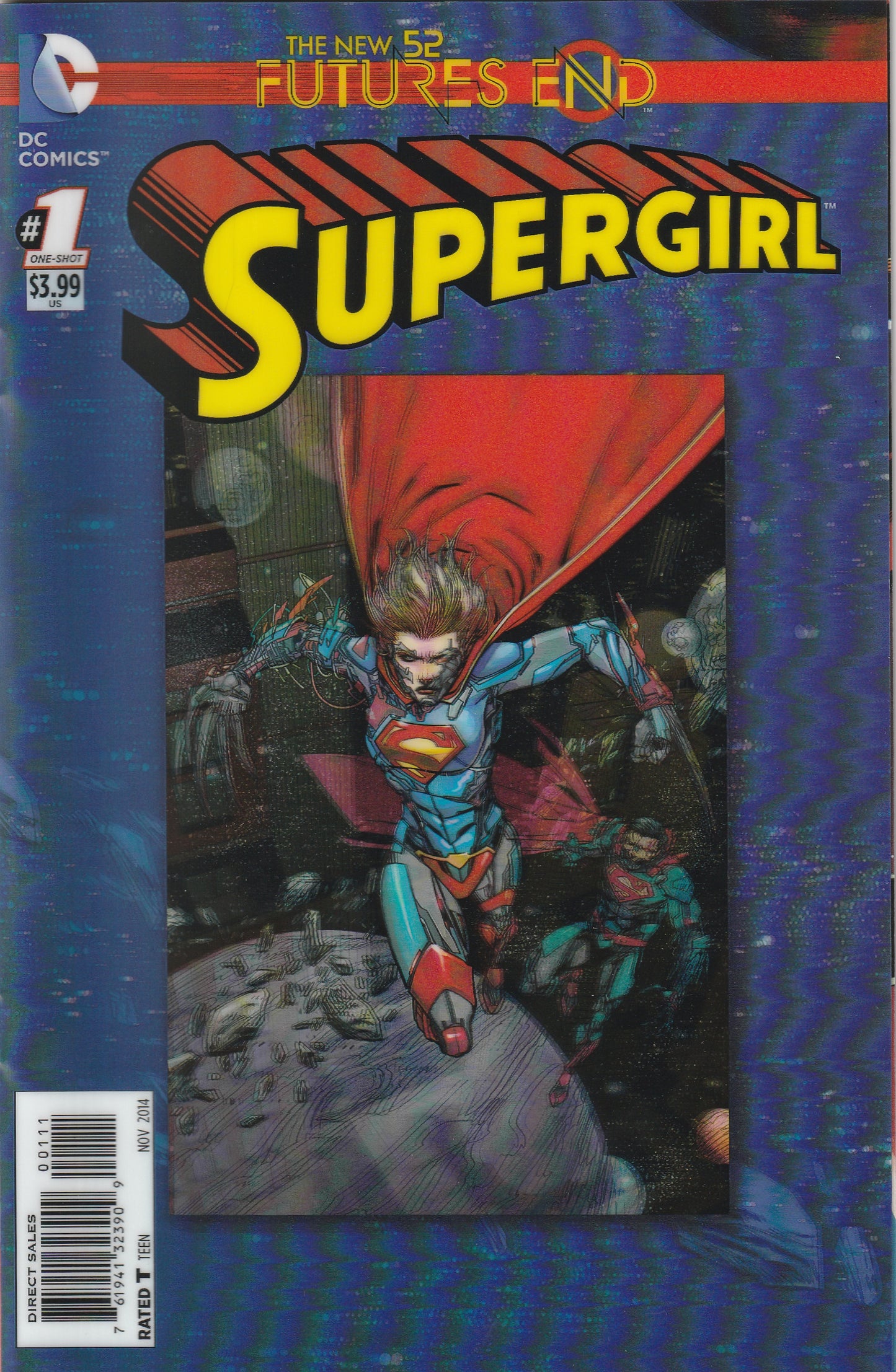 Supergirl: Futures End #1 (2014) - 3-D Motion Cover