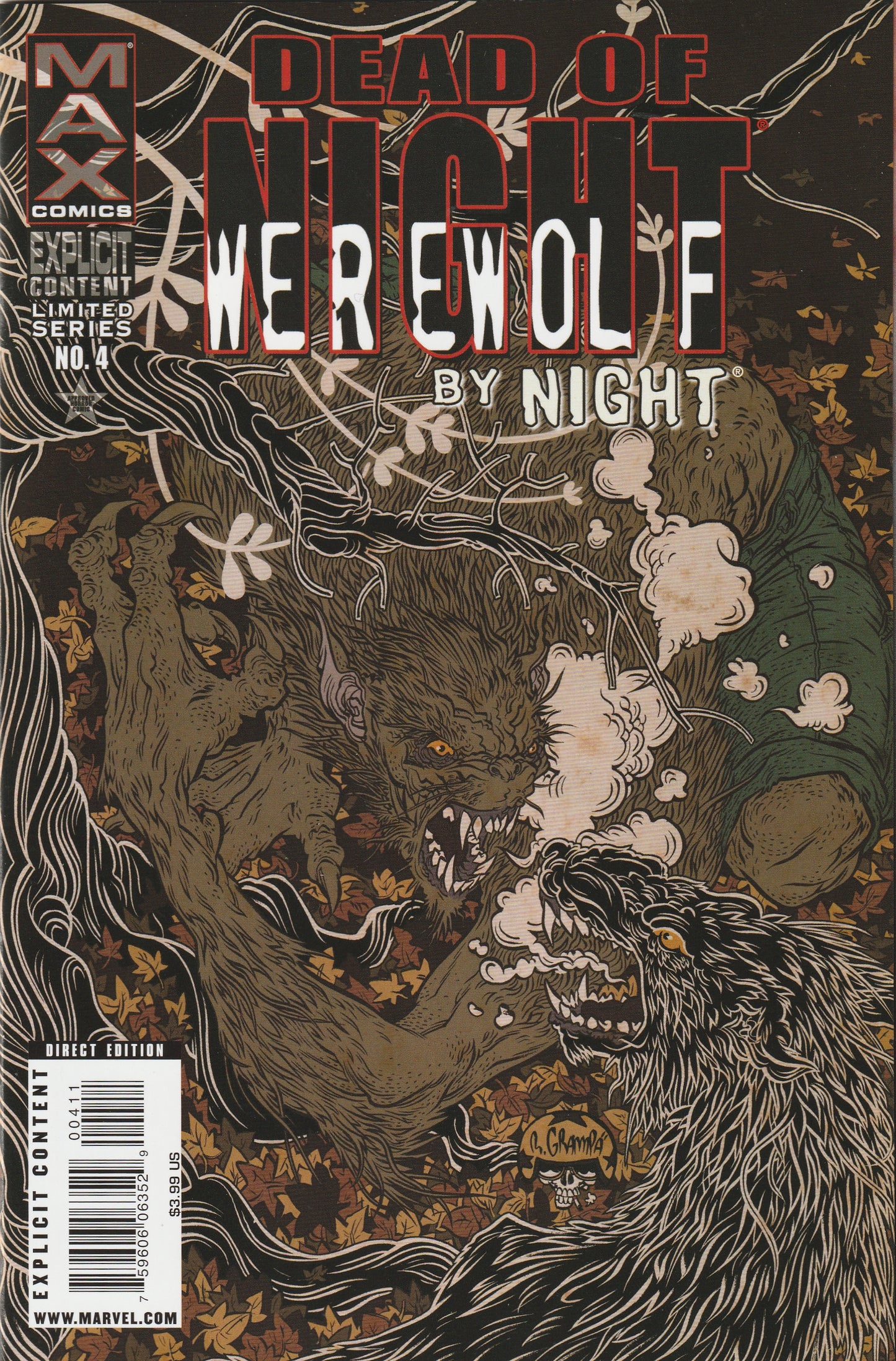 Dead of Night Werewolf by Night (2009) - 4 issue mini series - Explicit Content