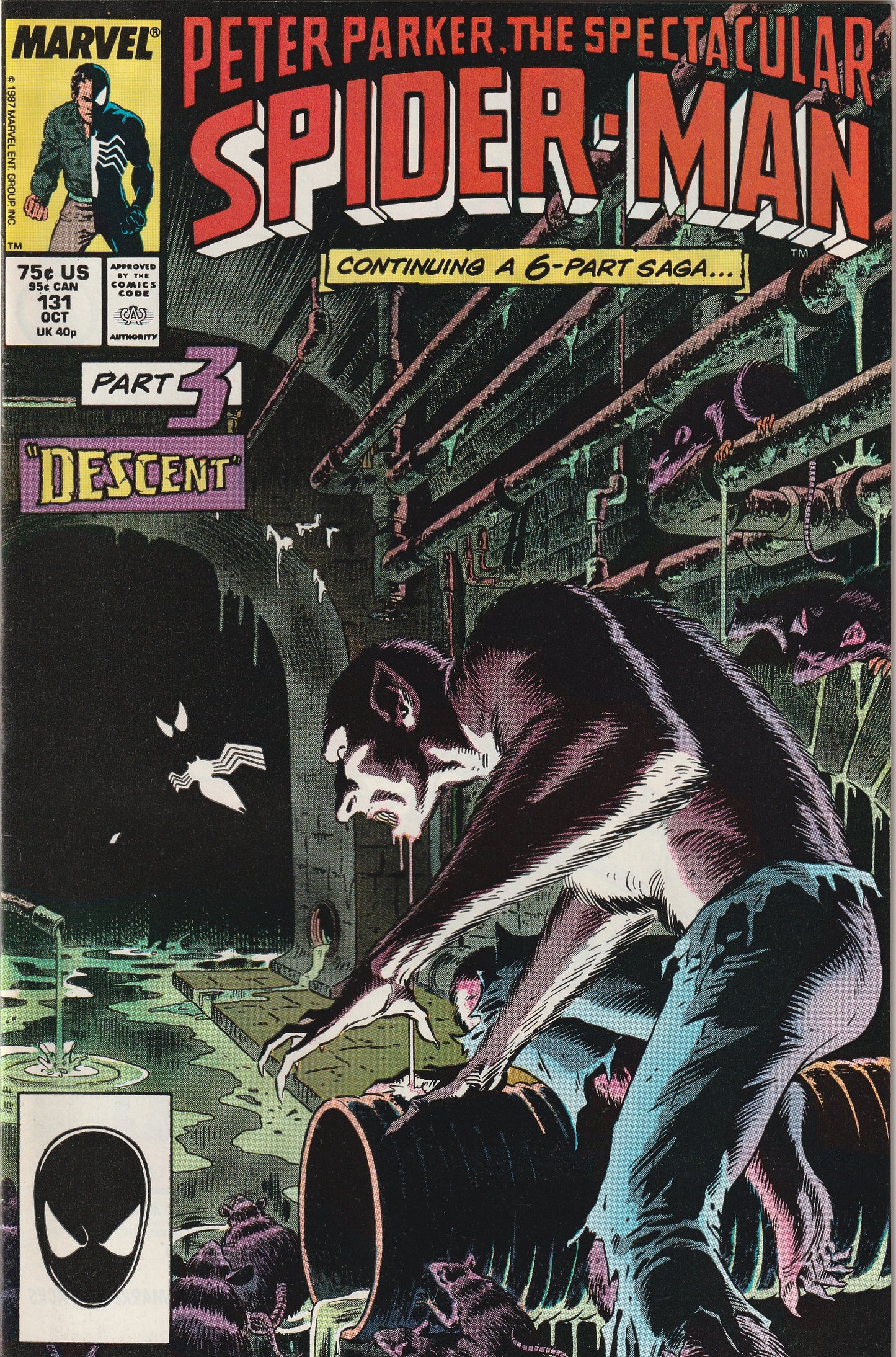 Peter Parker The Spectacular Spider-Man #131 (1987) - Kraven's Last Hunt Part 3