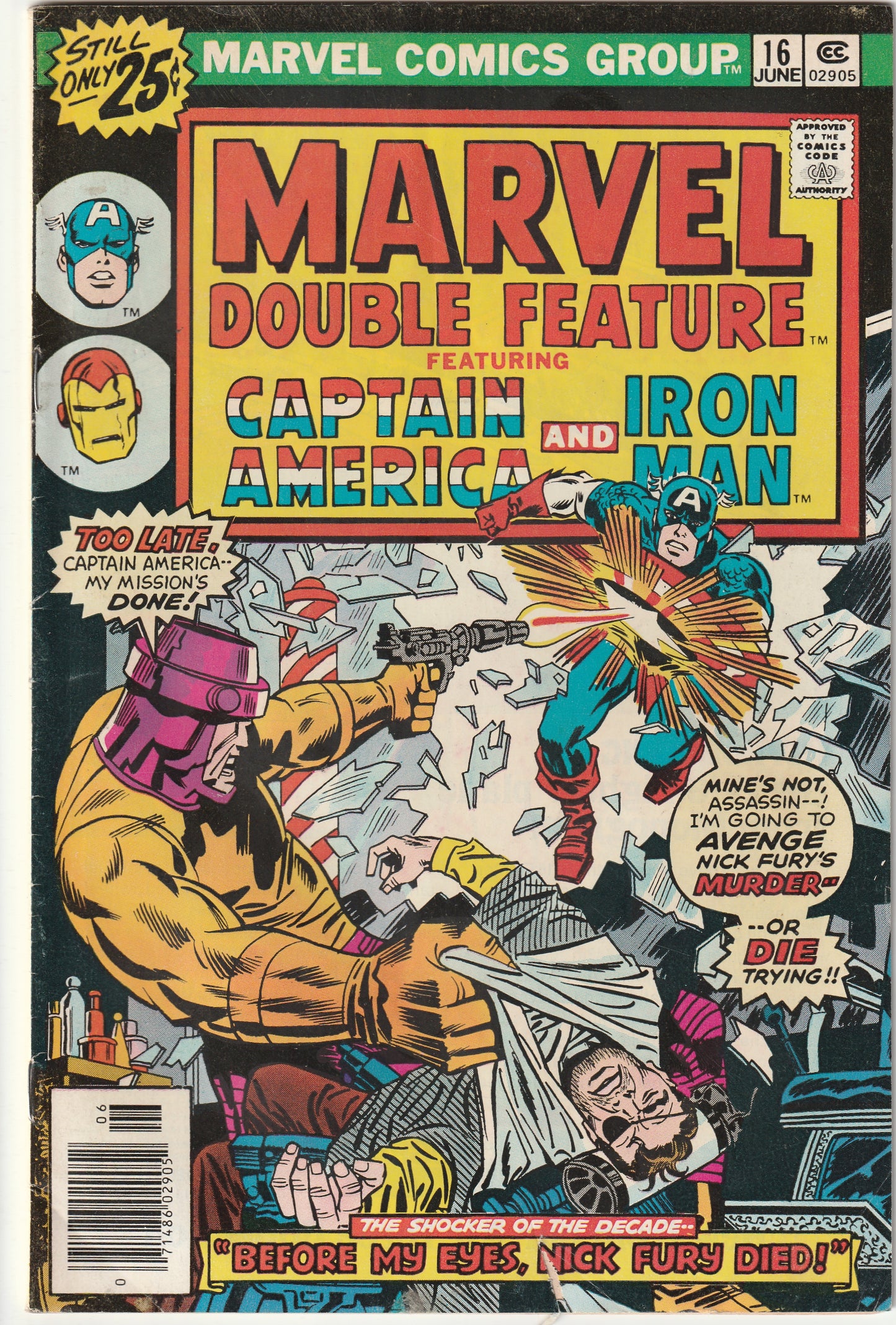 Marvel Double Feature #16 (1976) Featuring Captain America and Iron Man