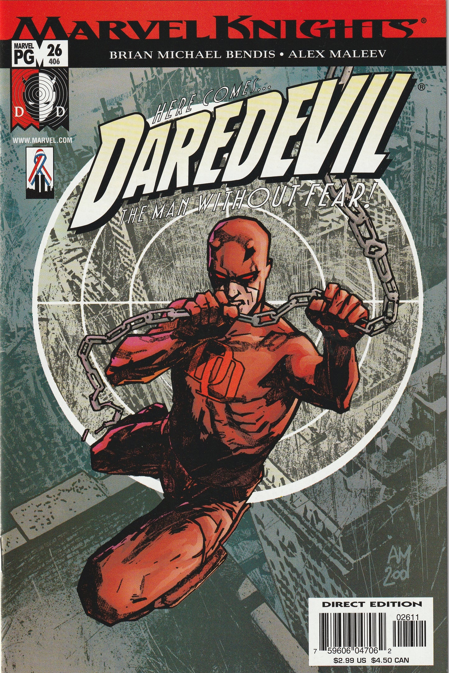 Daredevil #26 (Volume 2, 2001) - Marvel Knights - Alex Maleev art begins