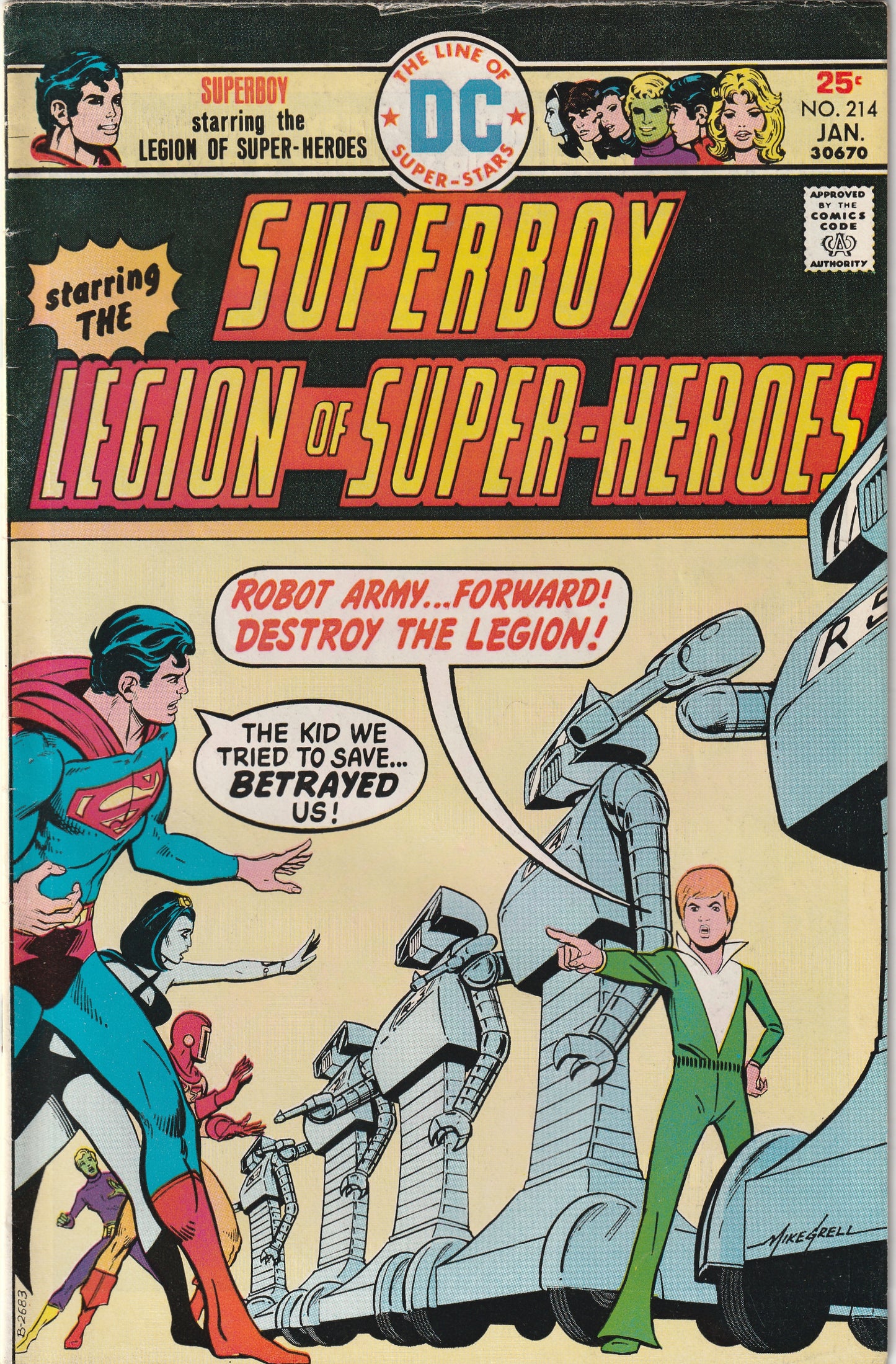 Superboy #214 (1976) - Starring the Legion of Super-Heroes