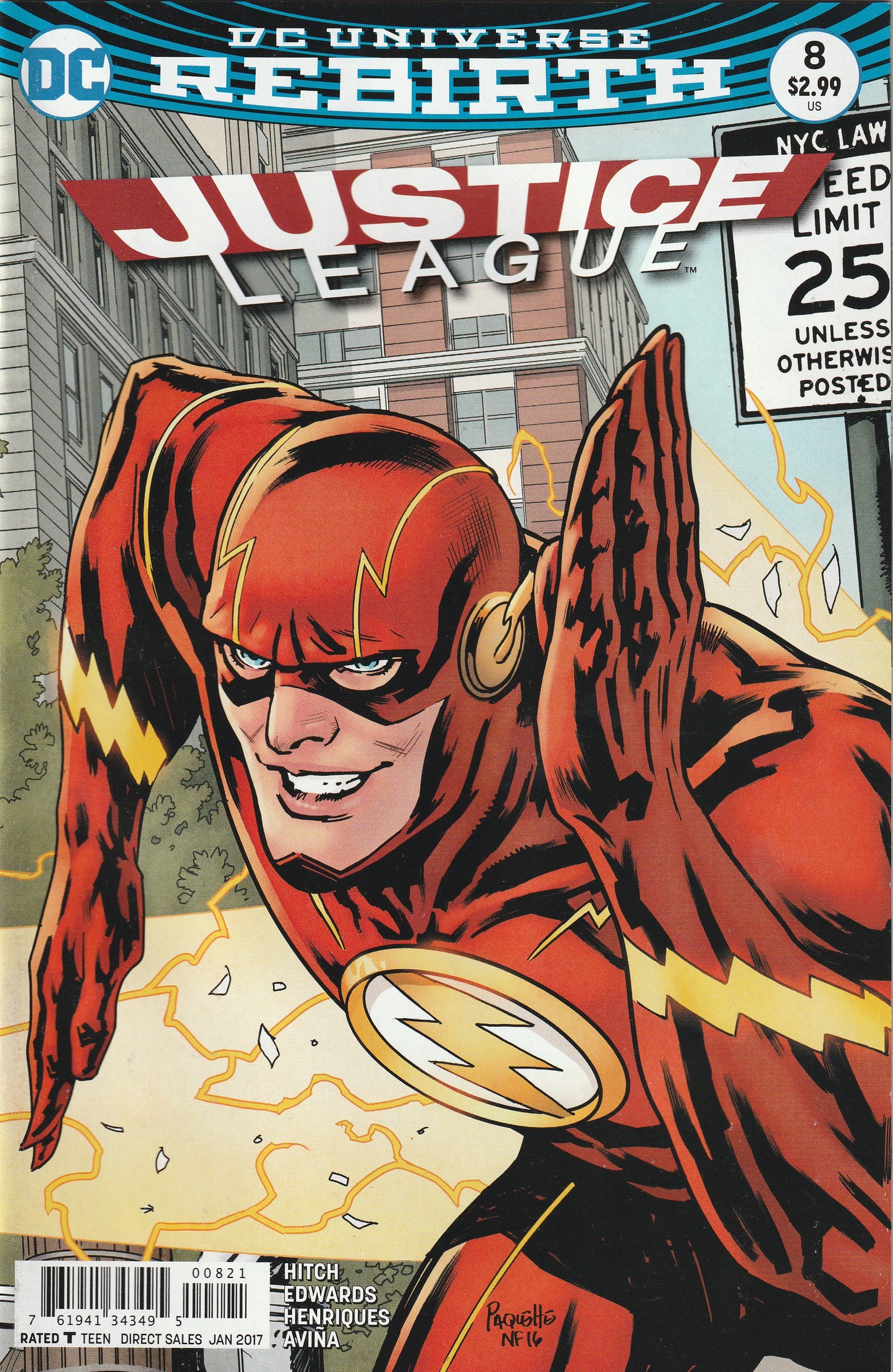 Justice League - Rebirth #8 (2017) - Yanick Paquette Variant Cover